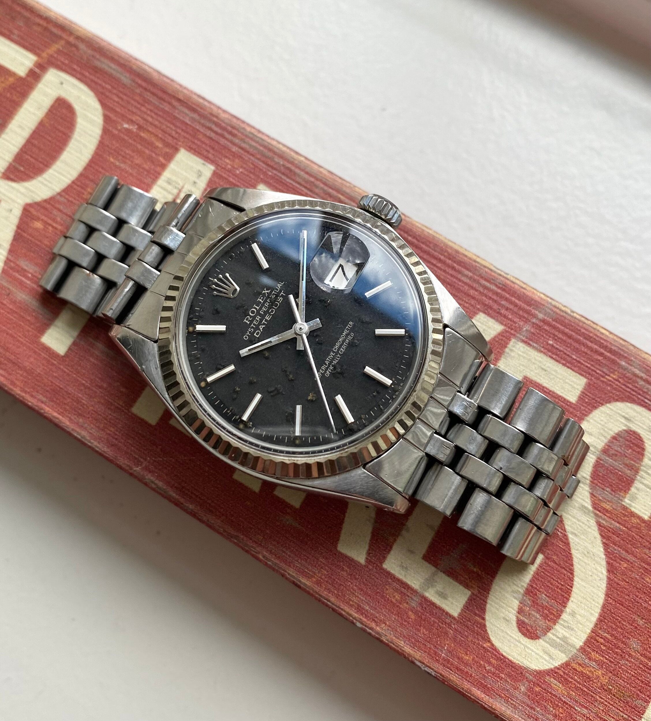 Rolex Datejust ref. 1601 — Matte Black Dial