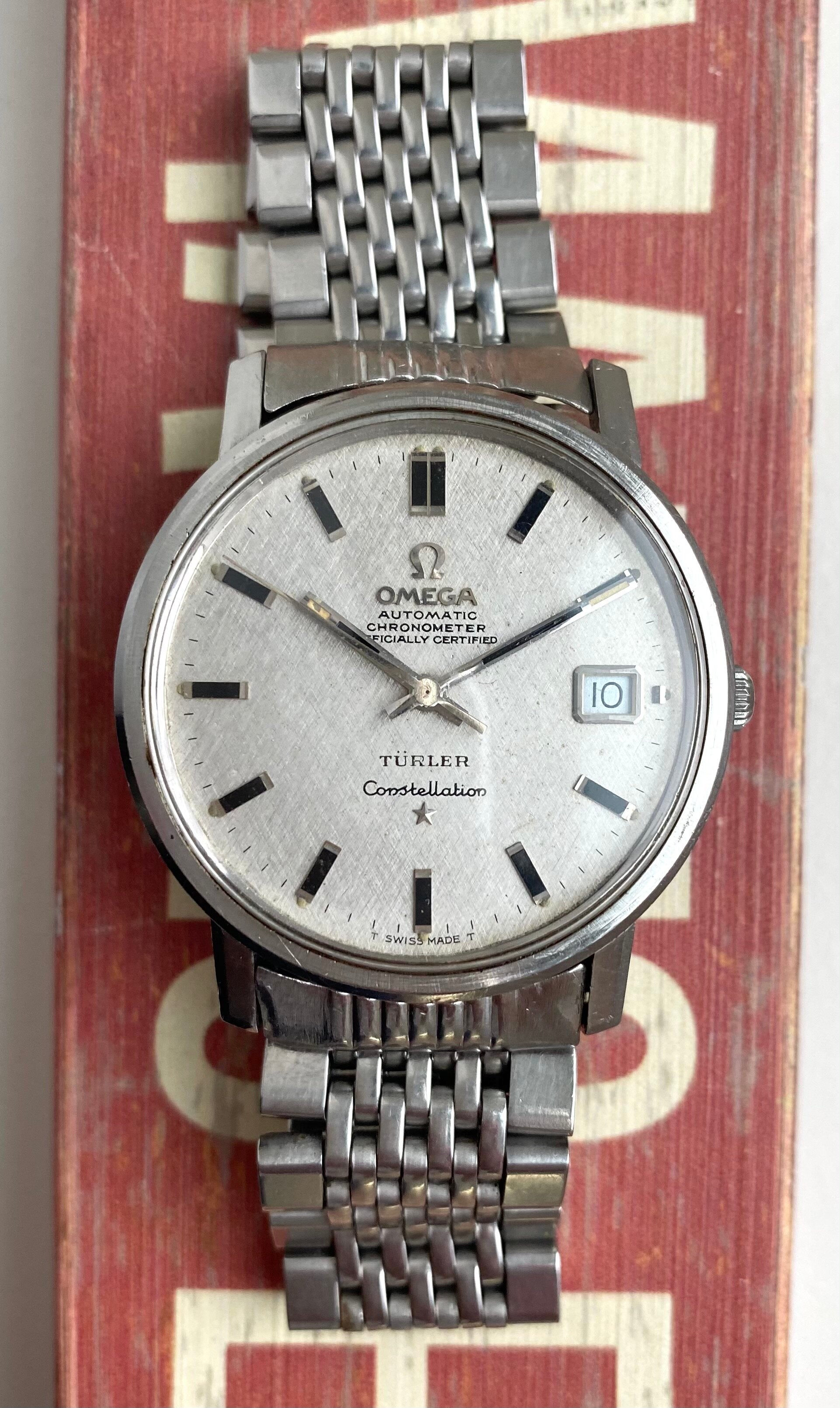 Omega Constellation — "Turler" Signed Linen Dial