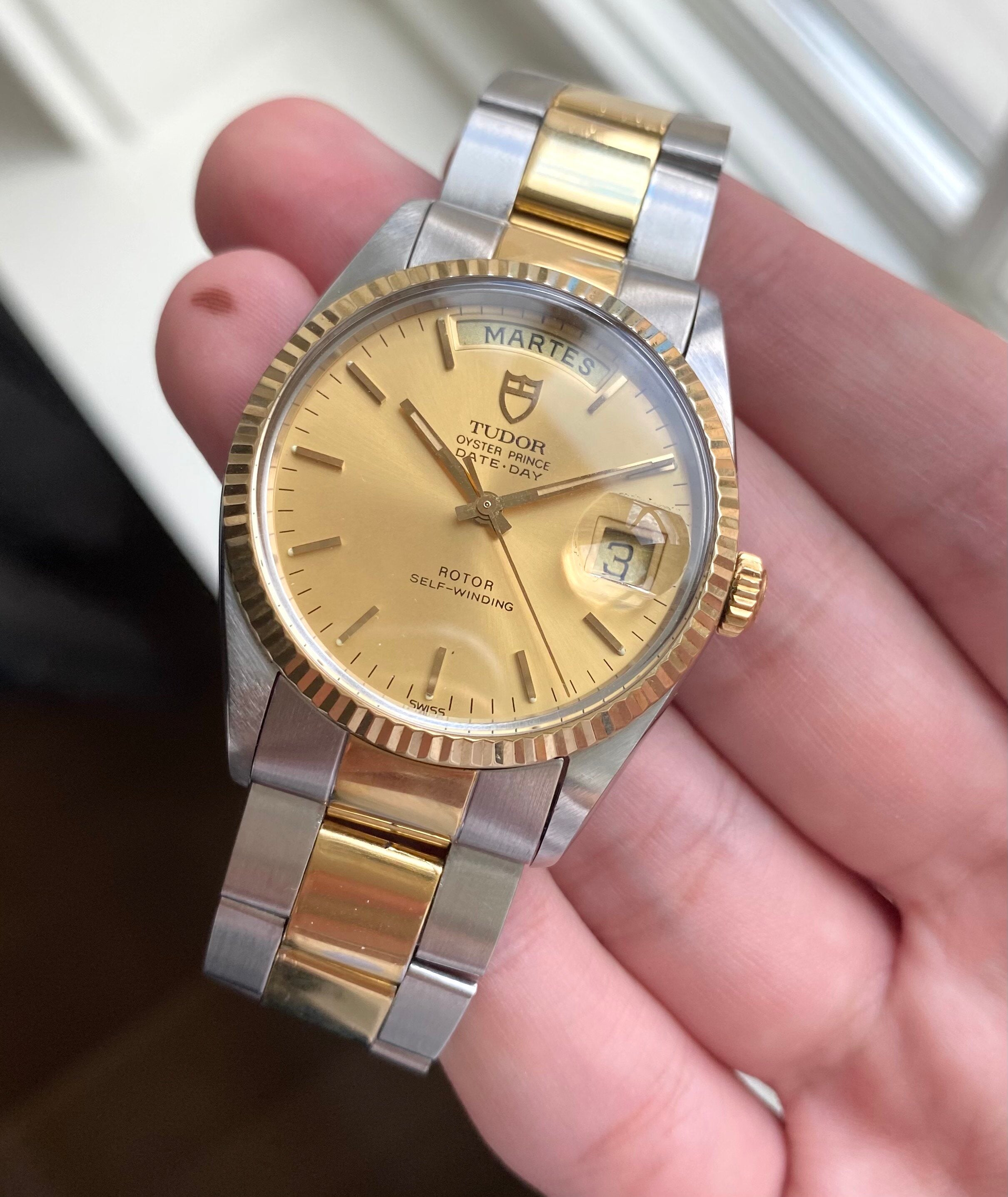 Tudor Oysterprince Date-day — Two-tone