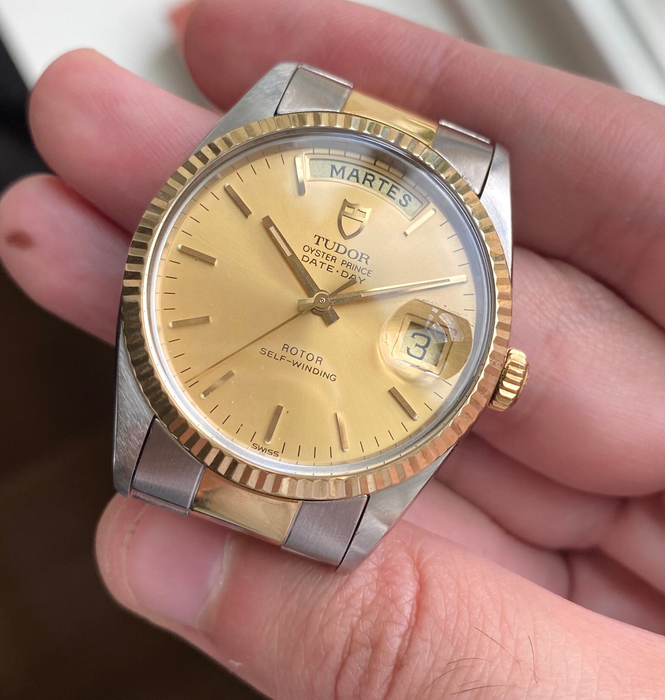 Tudor Oysterprince Date-day — Two-tone