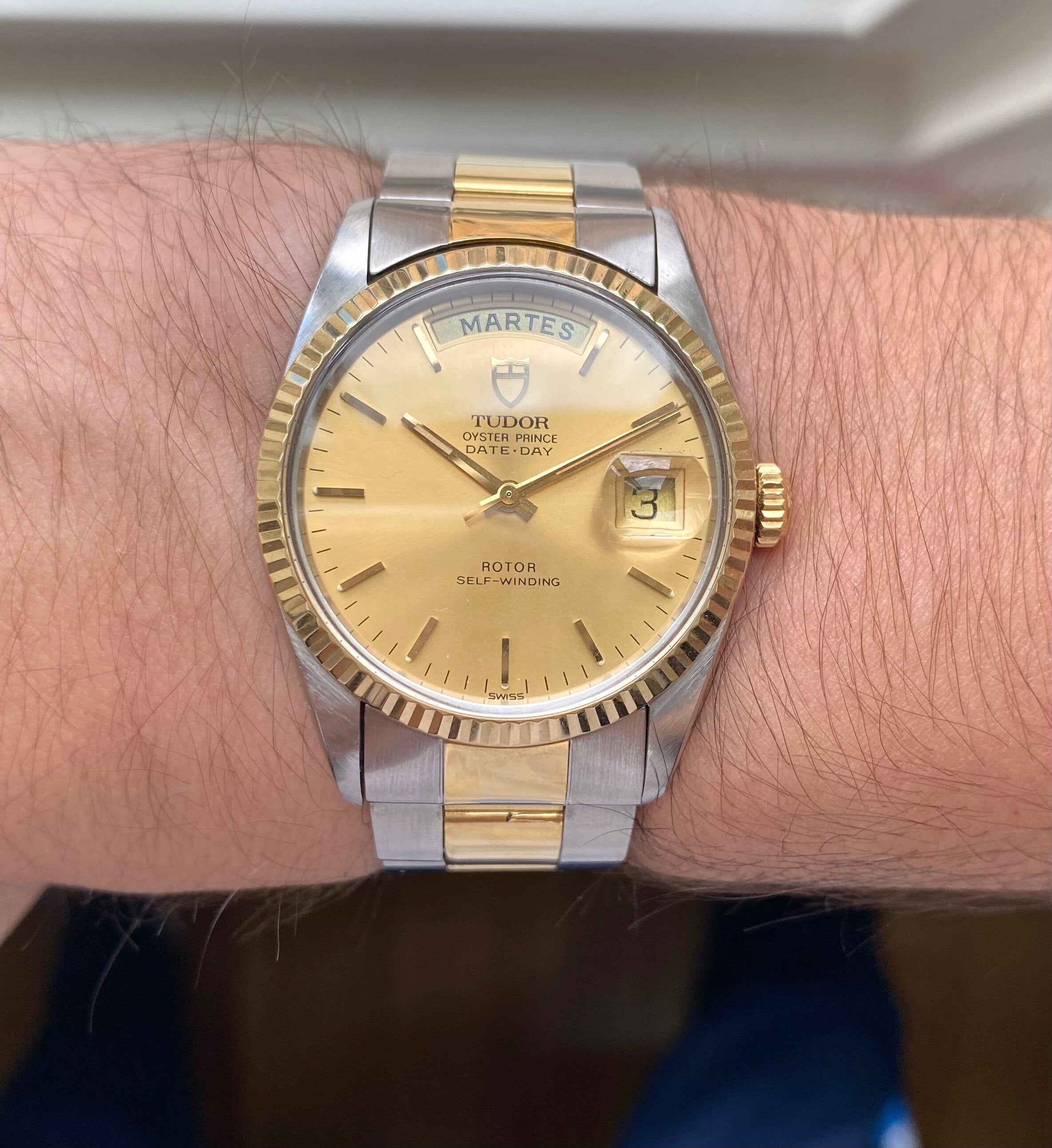 Tudor Oysterprince Date-day — Two-tone