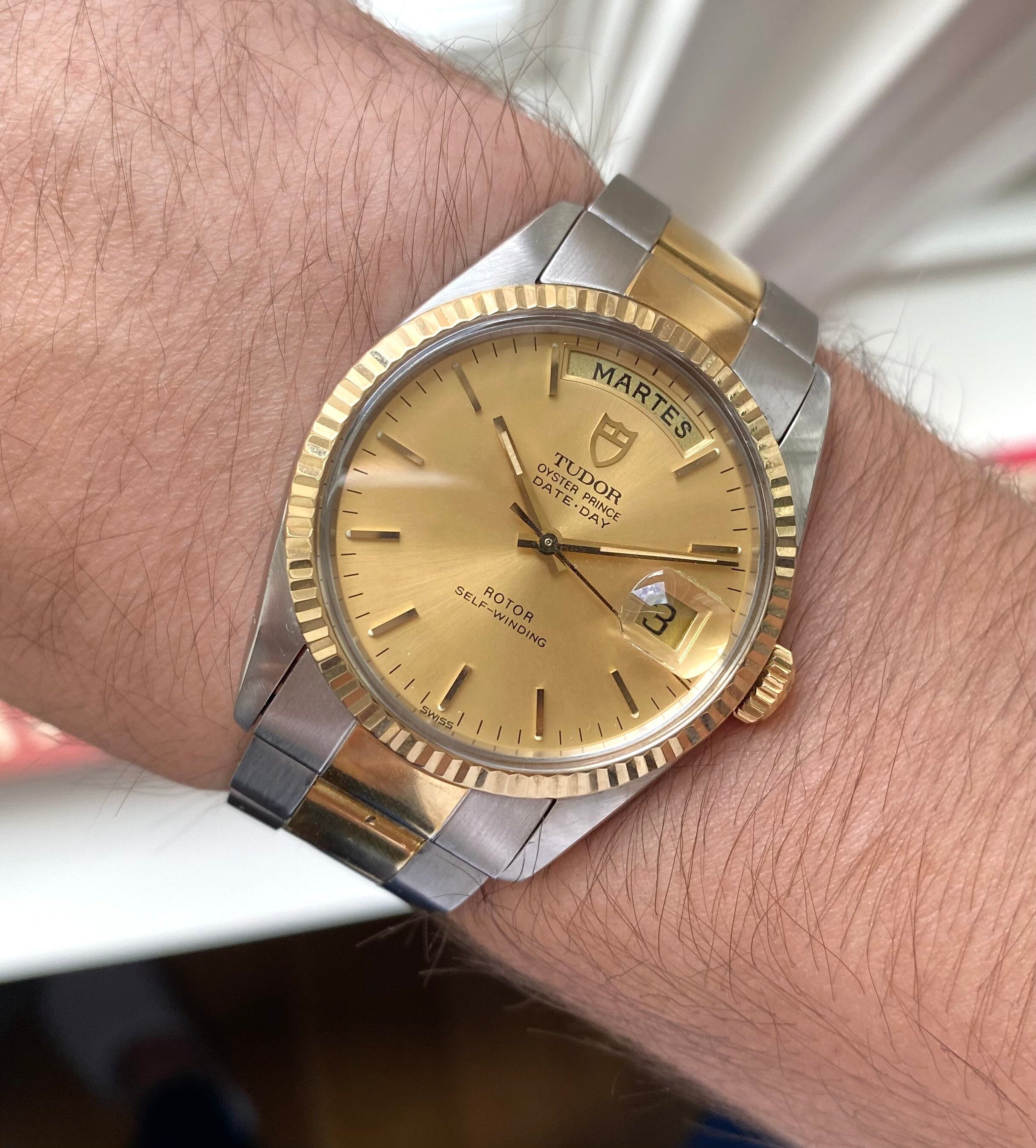 Tudor Oysterprince Date-day — Two-tone