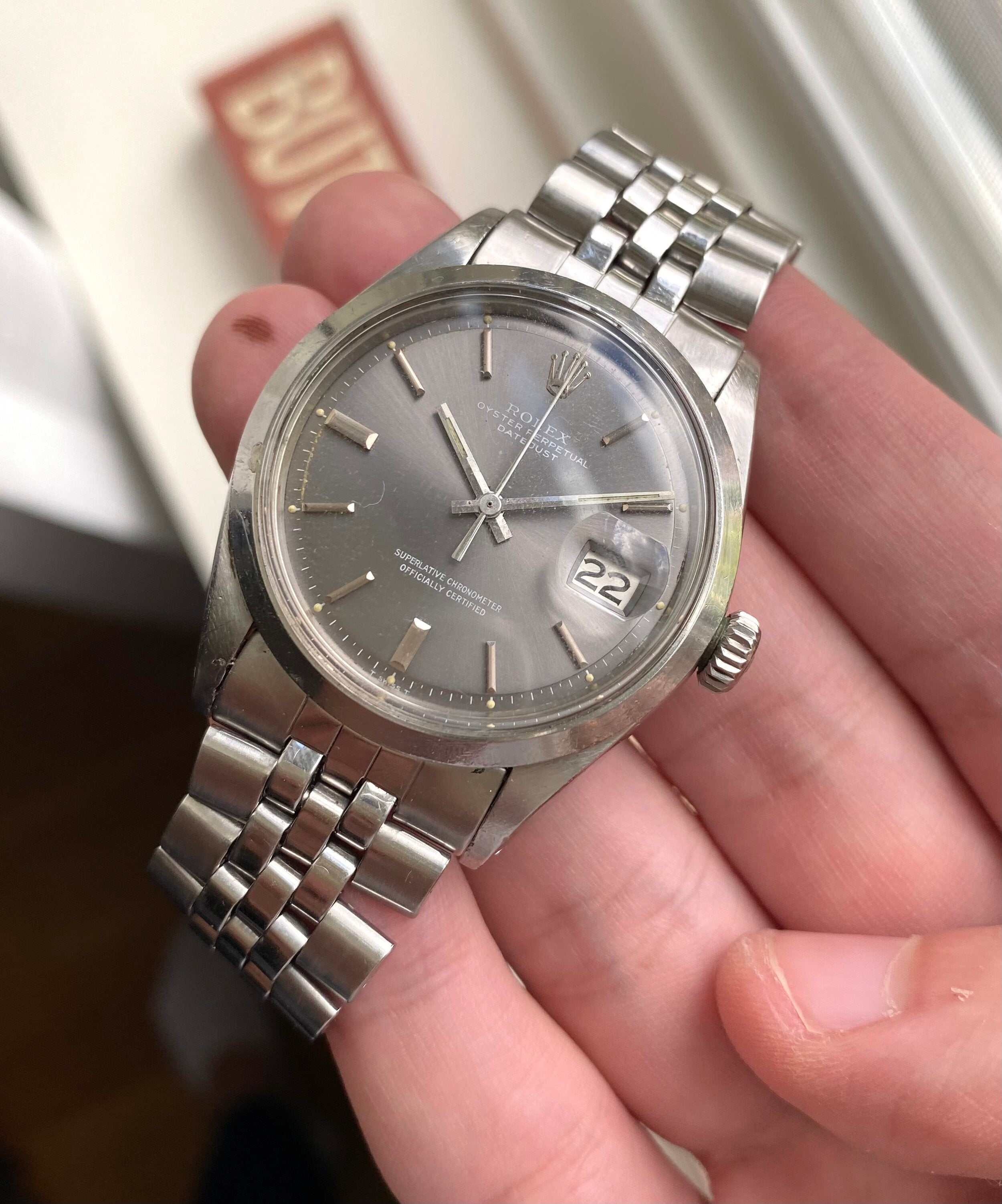 Rolex Datejust ref. 1600 — Grey Dial