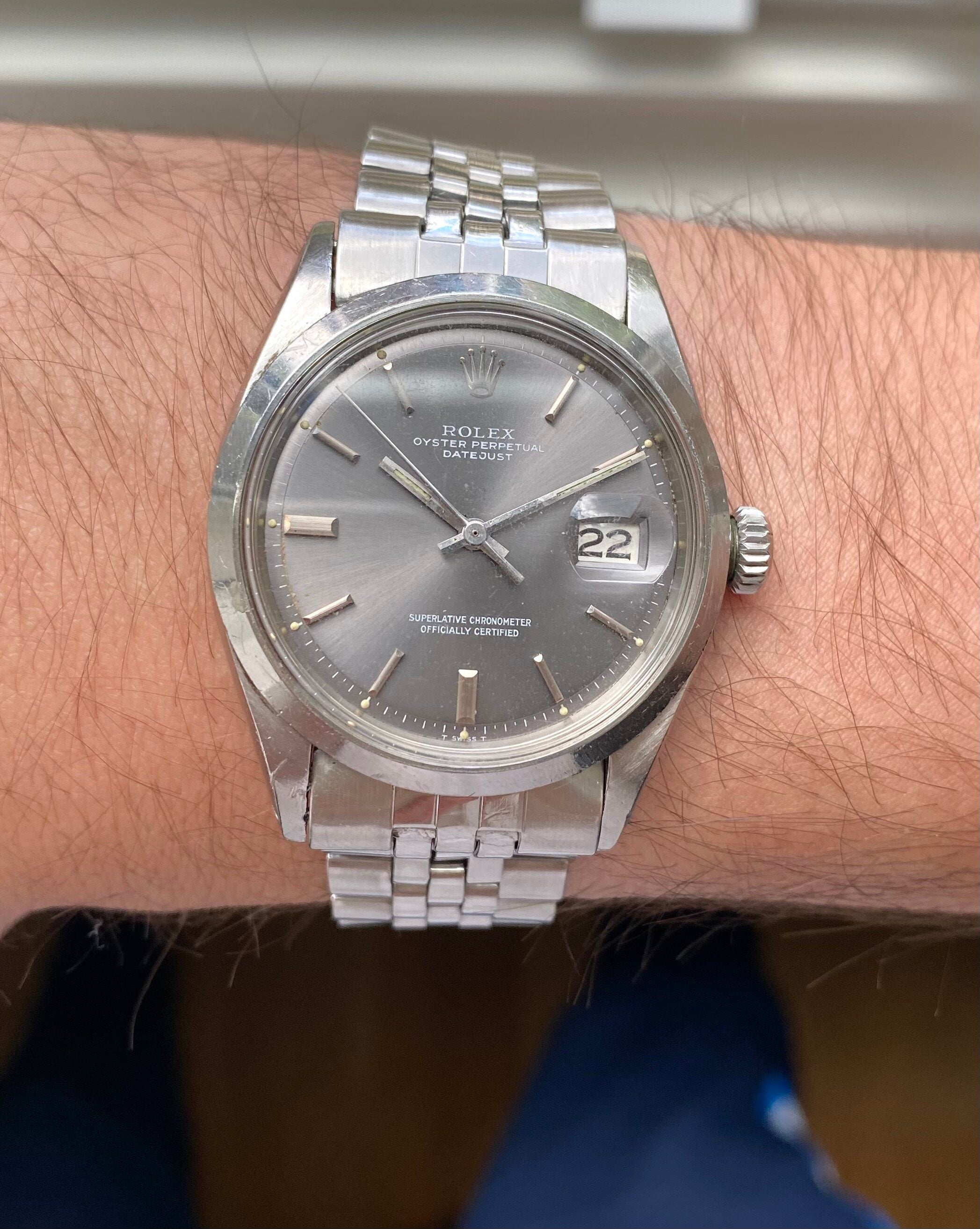 Rolex Datejust ref. 1600 — Grey Dial