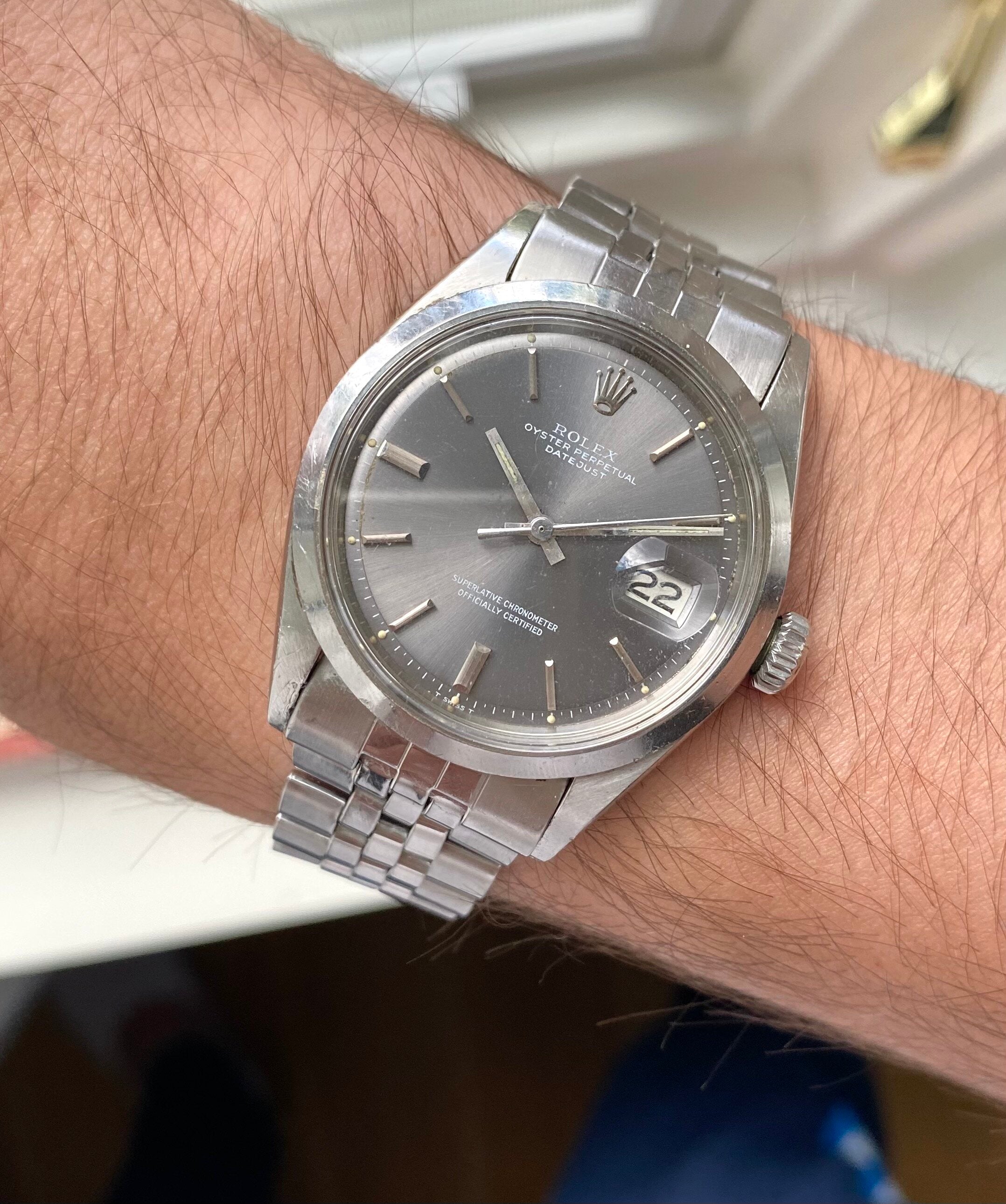 Rolex Datejust ref. 1600 — Grey Dial