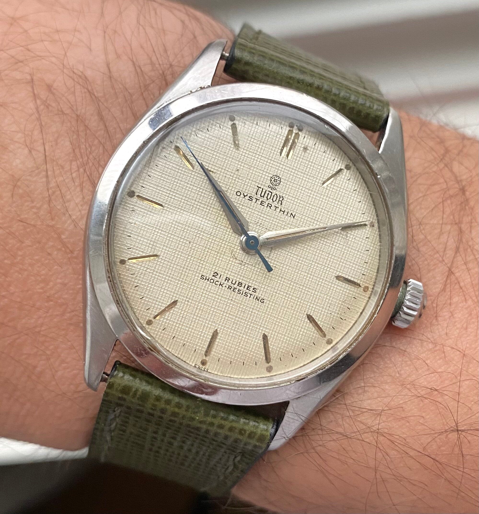 Tudor Oysterthin — Linen Rose Dial