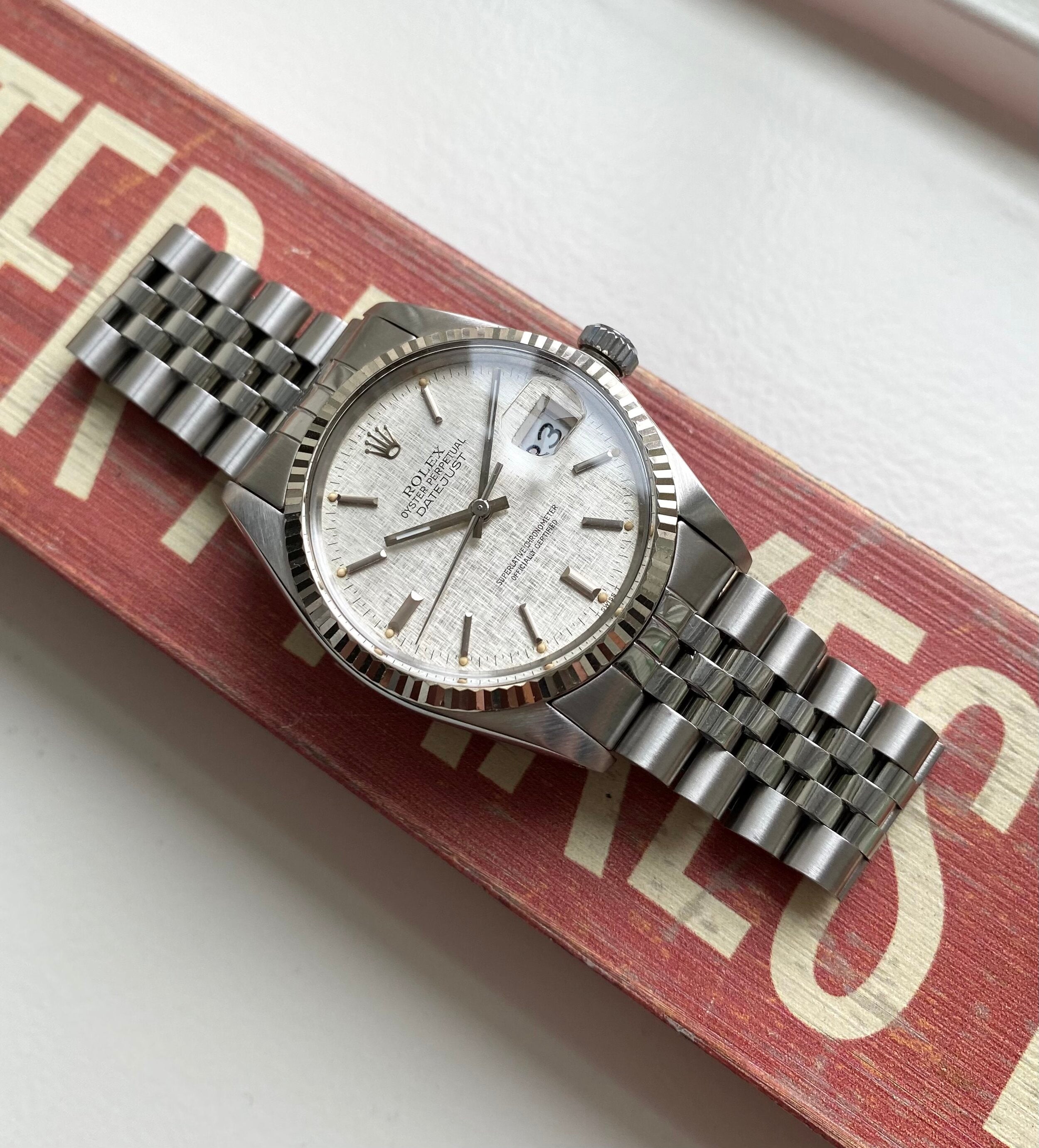 Rolex Datejust ref. 16014 — Linen Dial