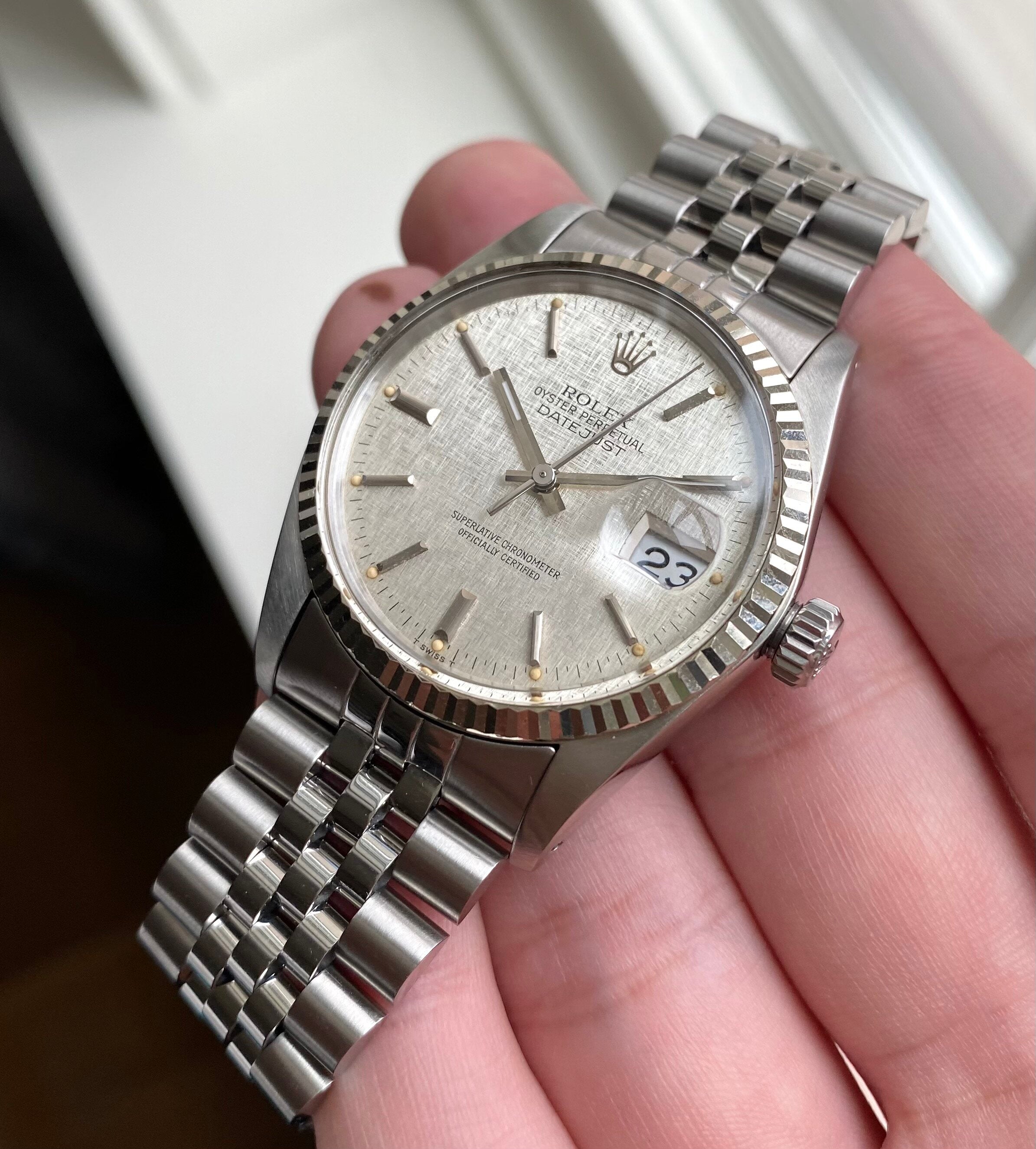 Rolex Datejust ref. 16014 — Linen Dial