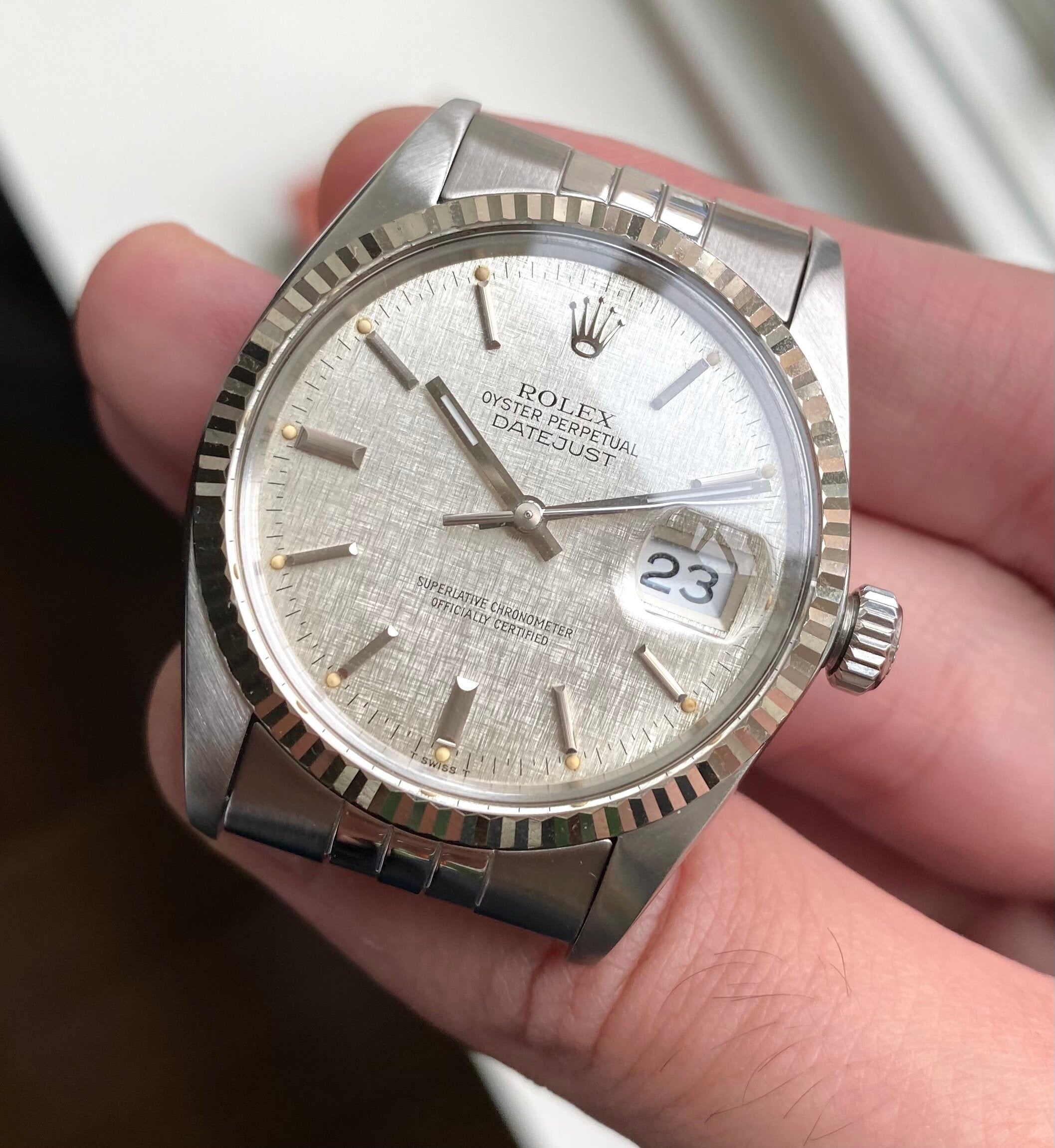 Rolex Datejust ref. 16014 — Linen Dial