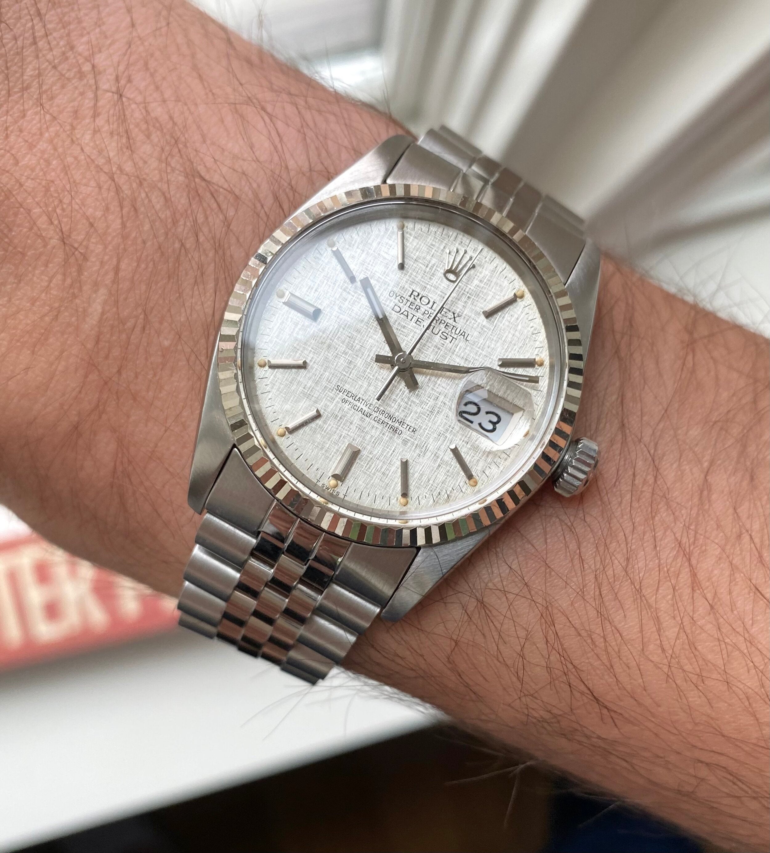 Rolex Datejust ref. 16014 — Linen Dial