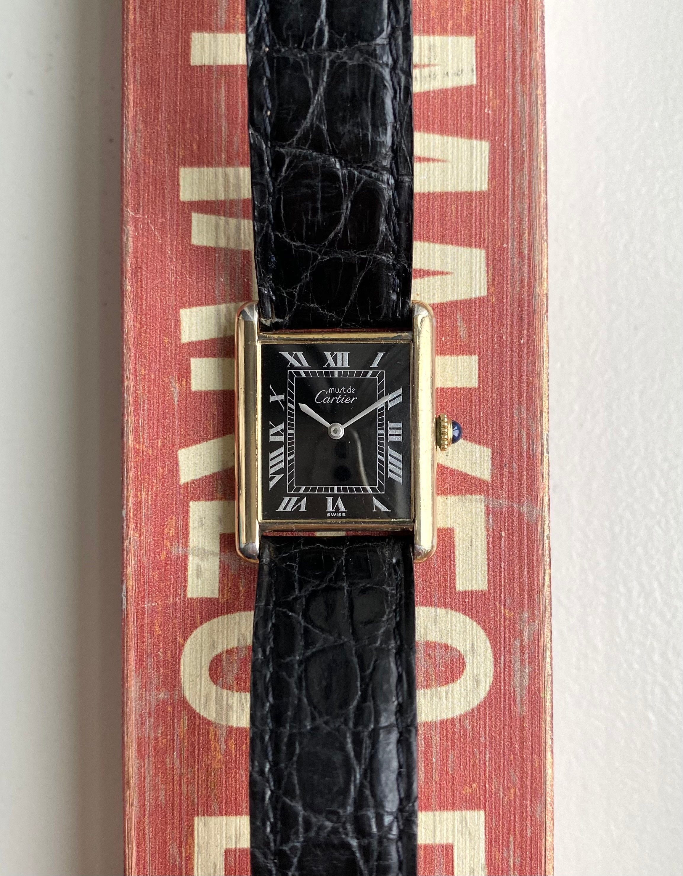 Cartier Tank — Black Roman Numeral Dial