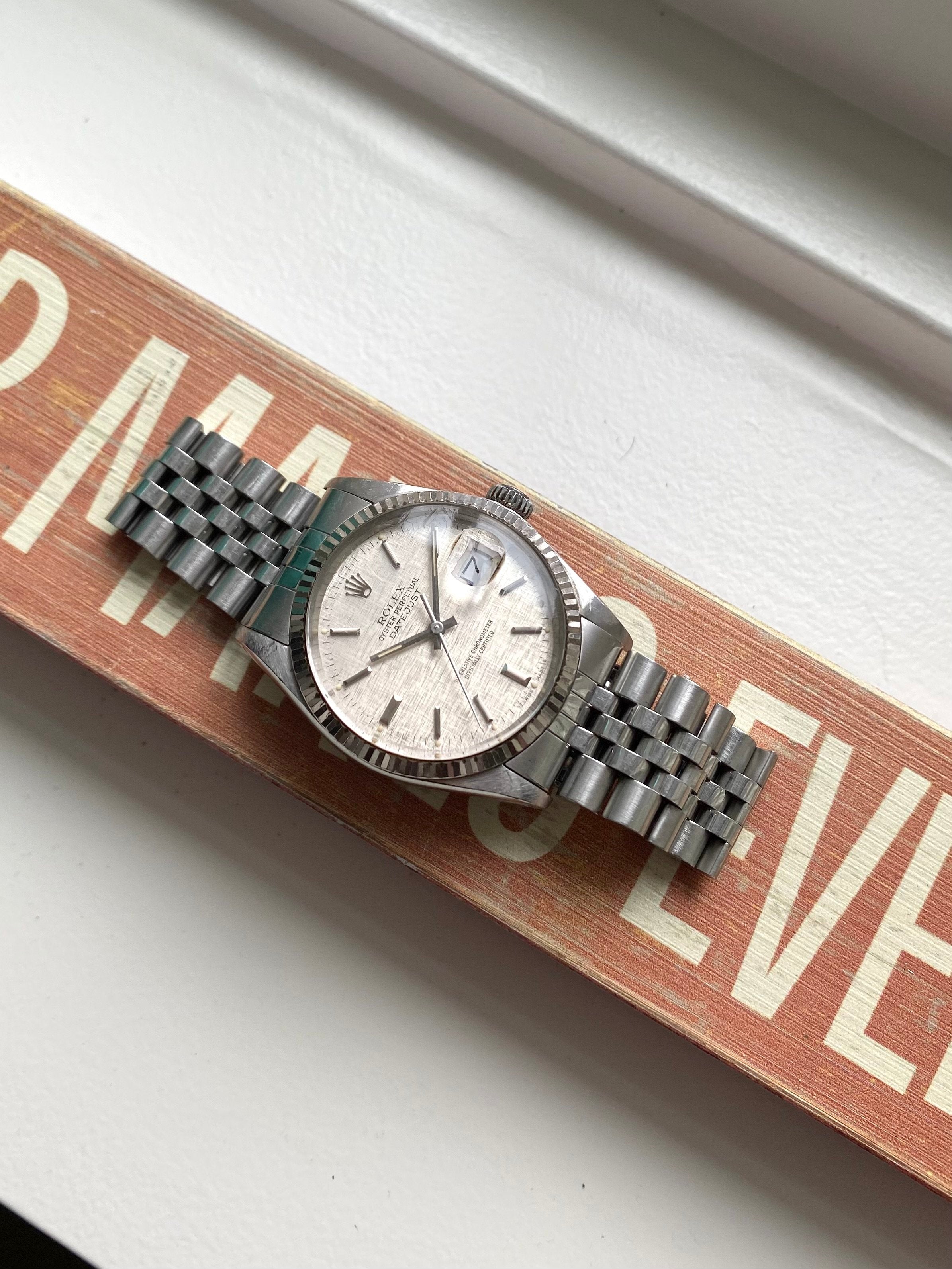 Rolex Datejust 16014 - Silver Linen