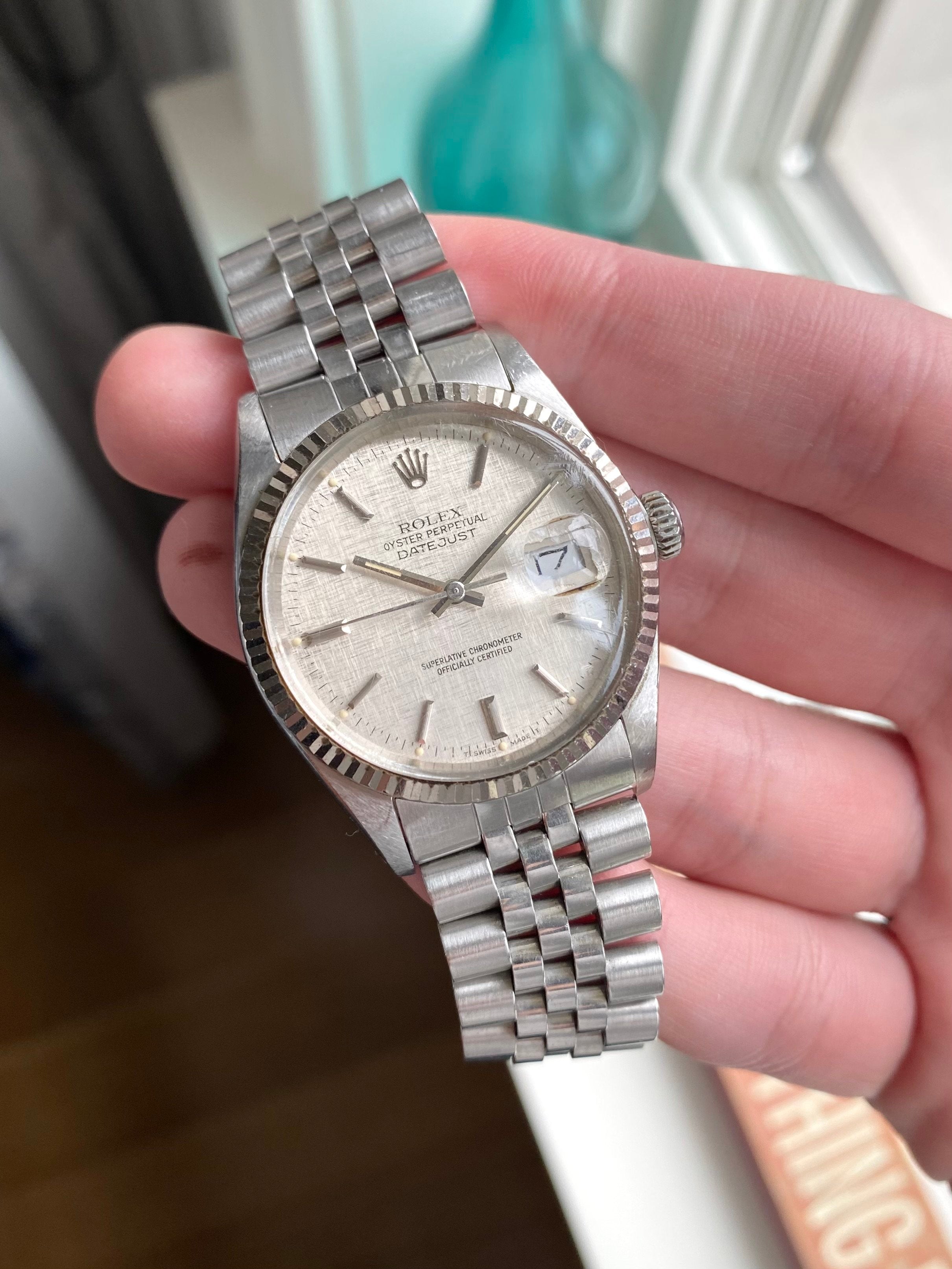 Rolex Datejust 16014 - Silver Linen