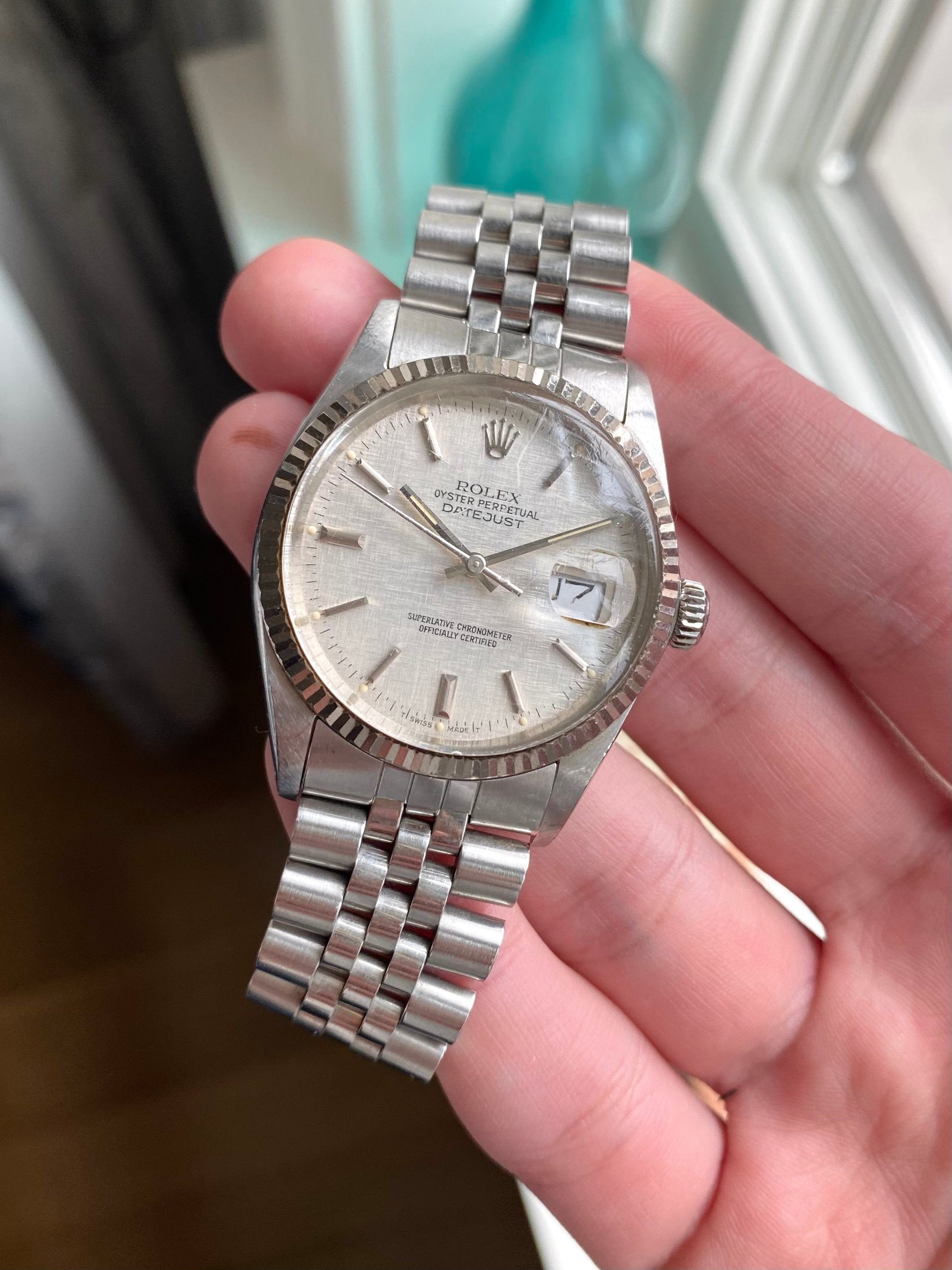 Rolex Datejust 16014 - Silver Linen