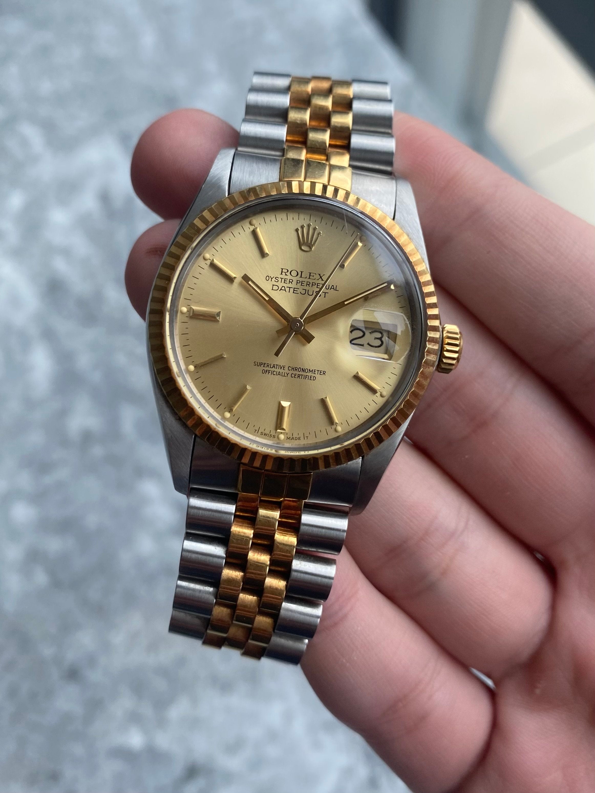 Rolex Datejust 16013 - Champagne Dial.