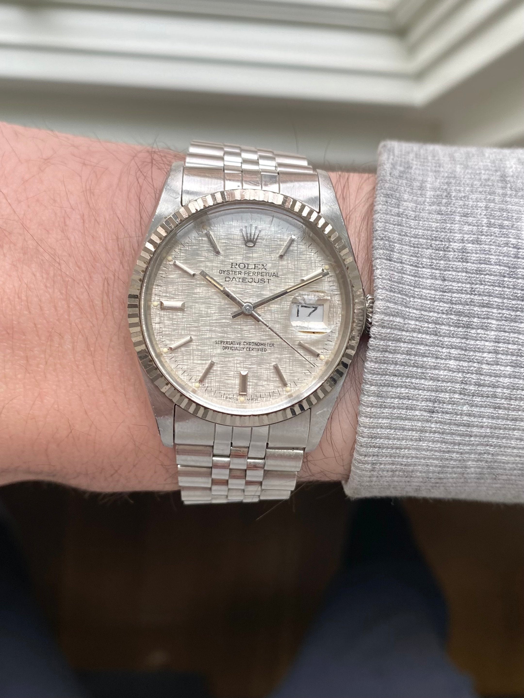 Rolex Datejust 16014 - Silver Linen