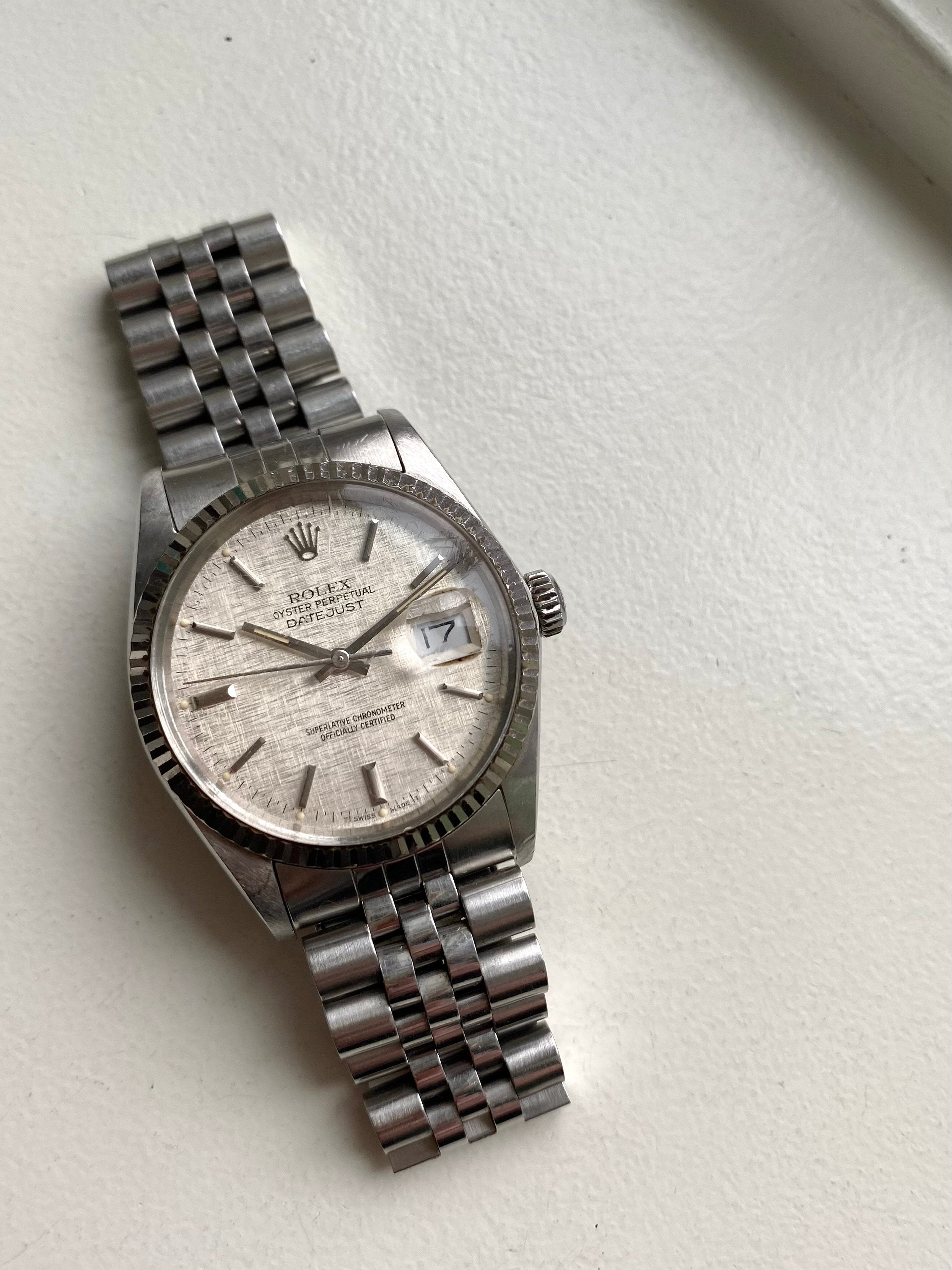 Rolex Datejust 16014 - Silver Linen