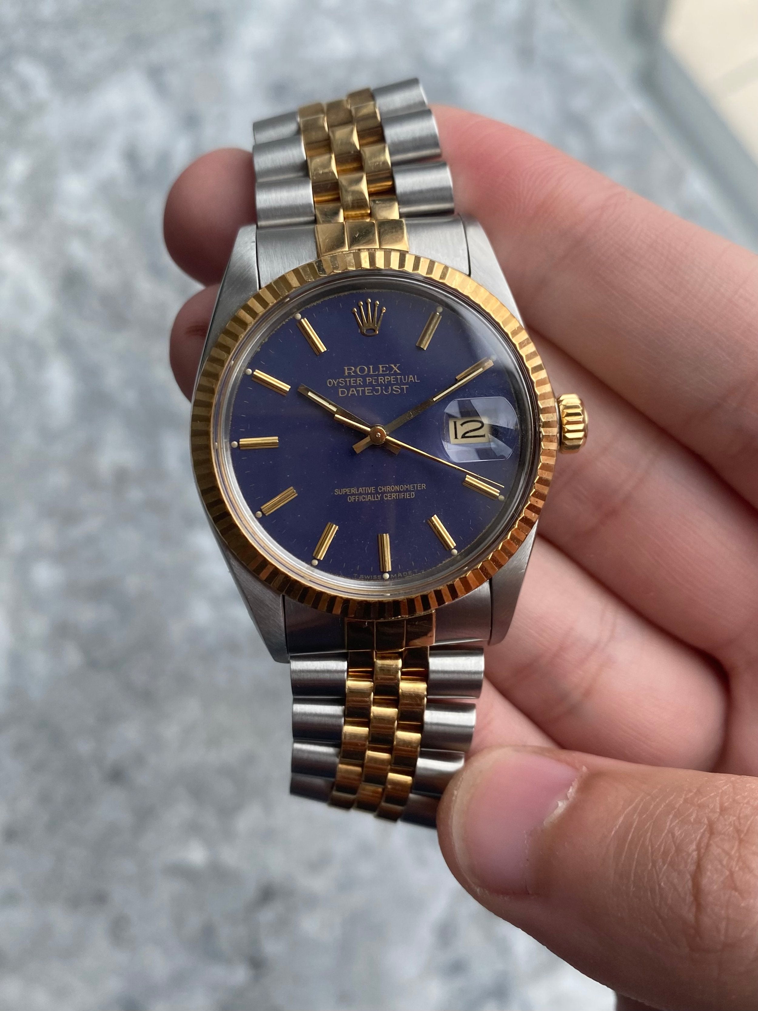 Rolex Datejust 16013 - Matte Purple Dial.