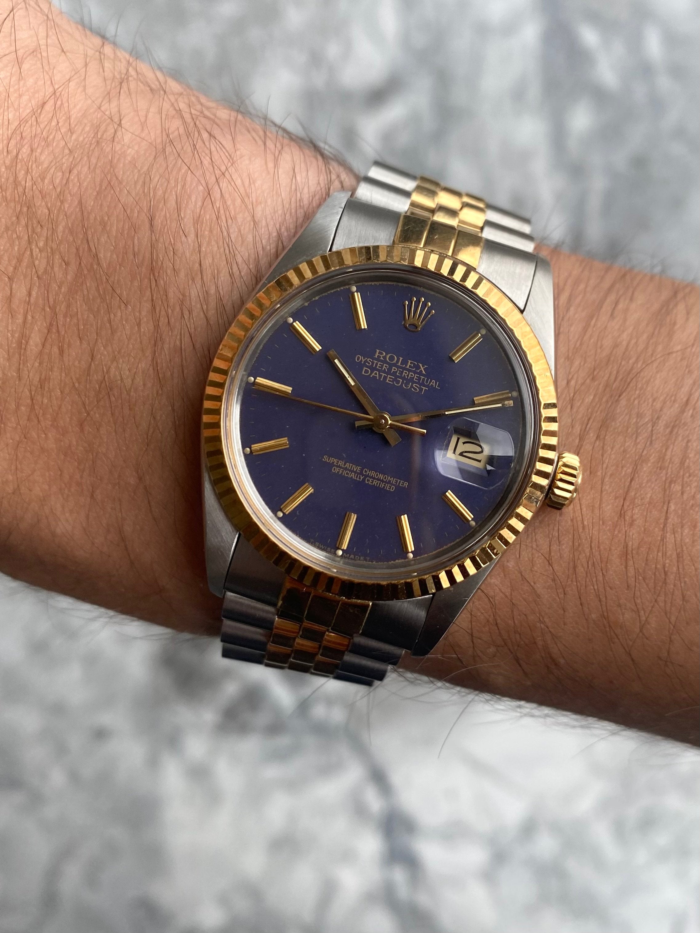 Rolex Datejust 16013 - Matte Purple Dial.