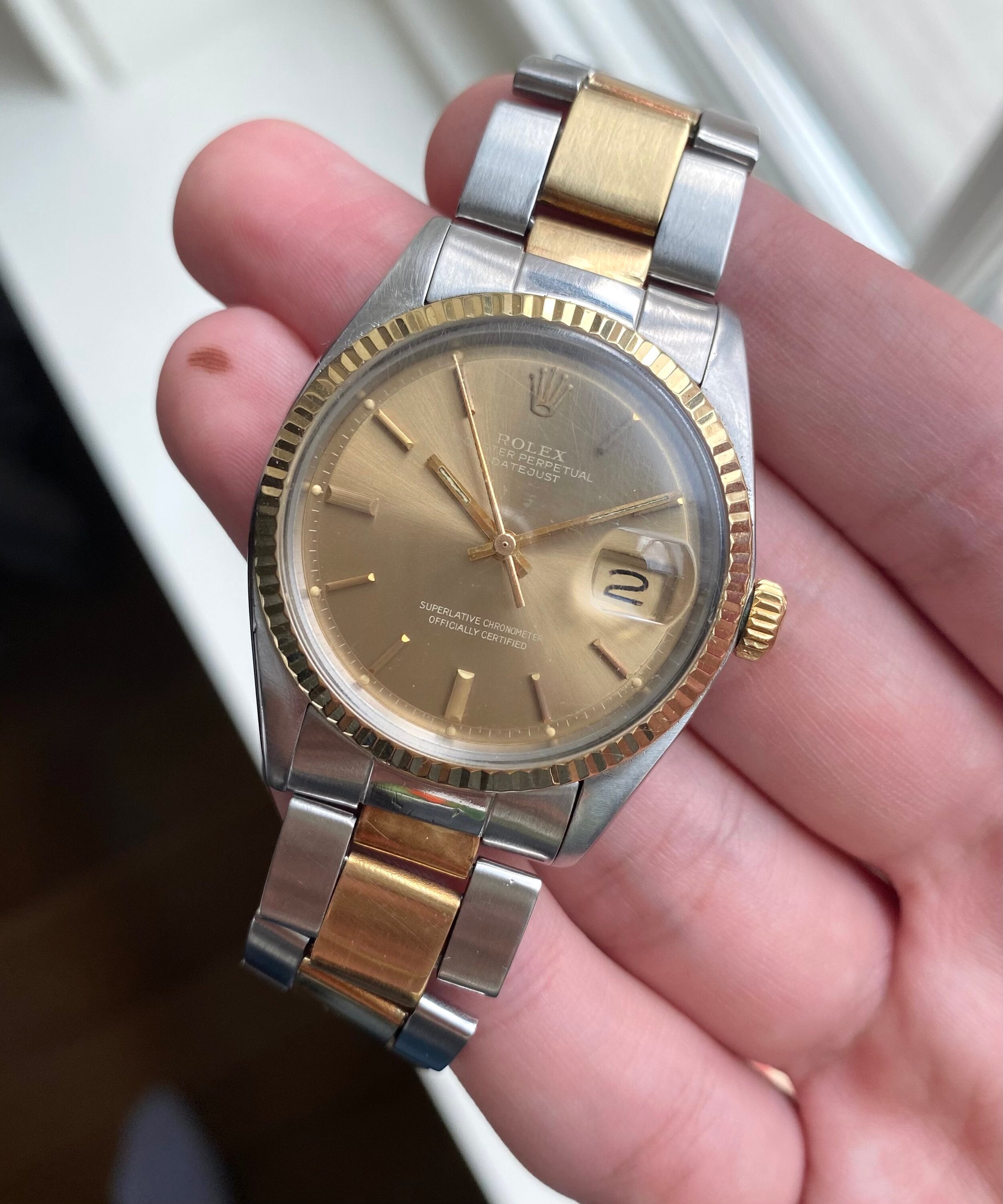 Rolex Datejust ref. 1601 — Two-tone "Cappucino" Dial