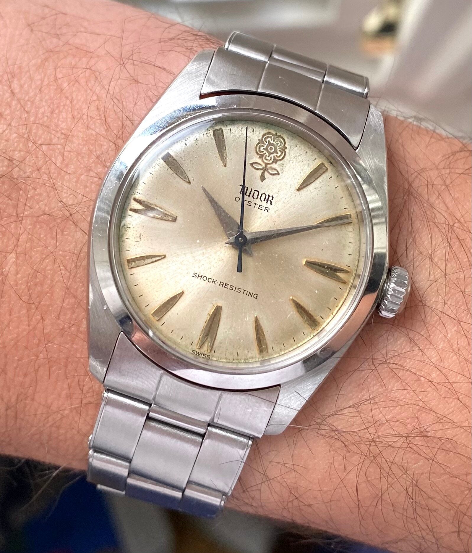 Tudor Oyster — Rose Dial