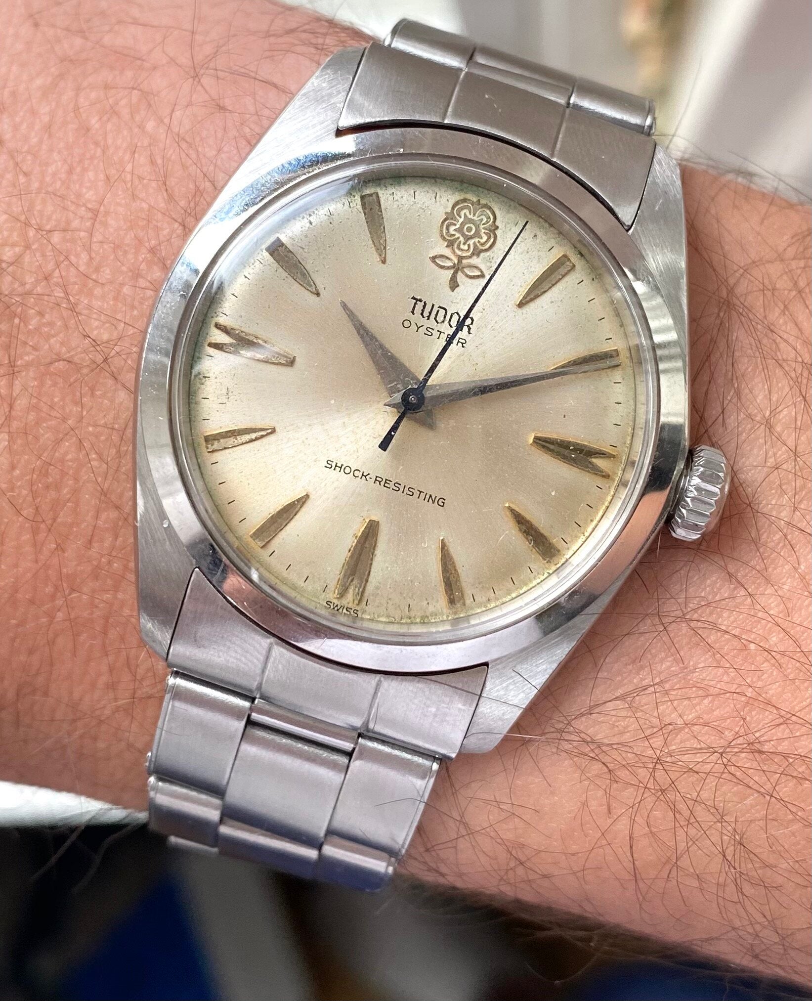 Tudor Oyster — Rose Dial