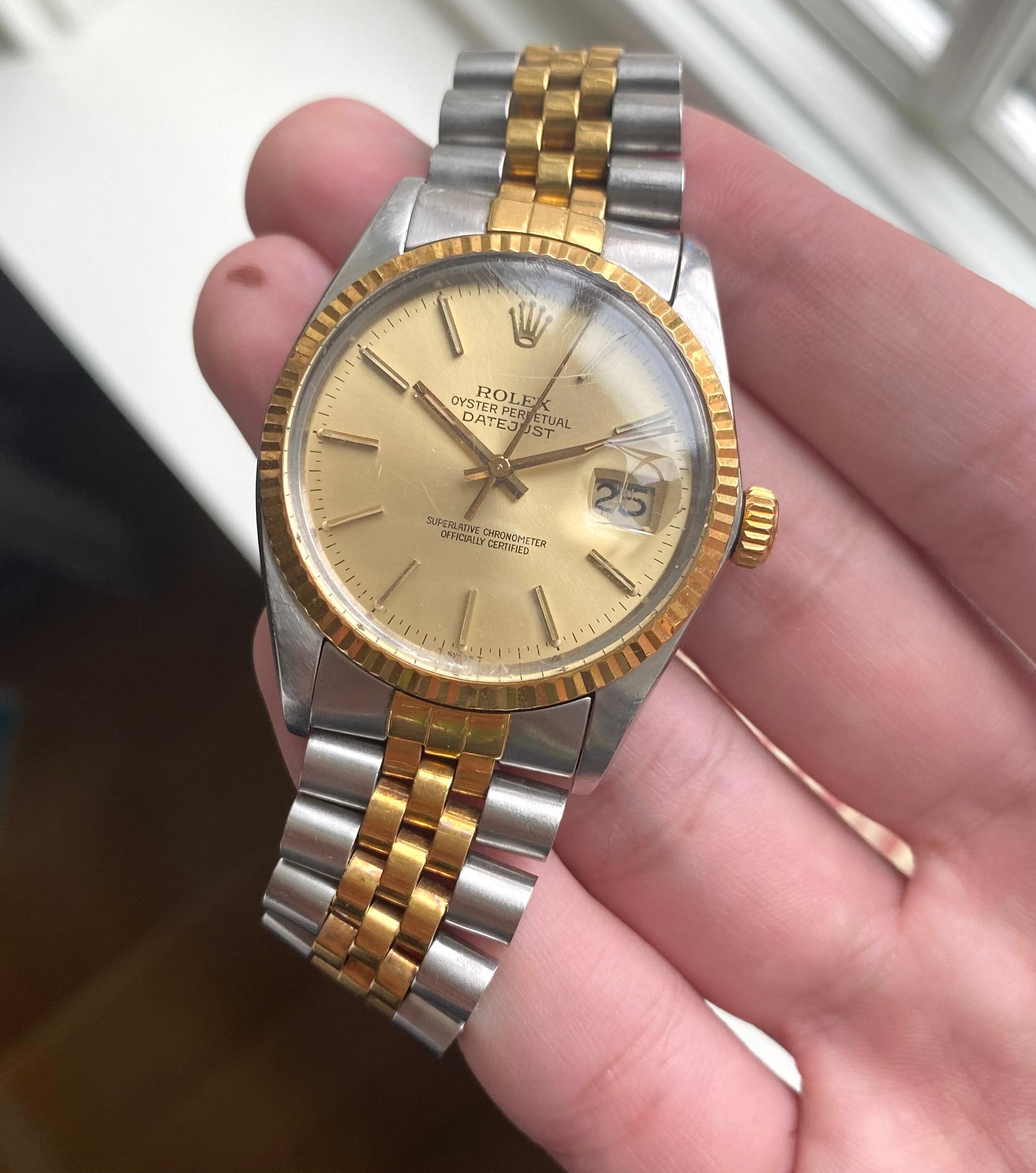 Rolex Datejust ref. 16014 — Two-tone