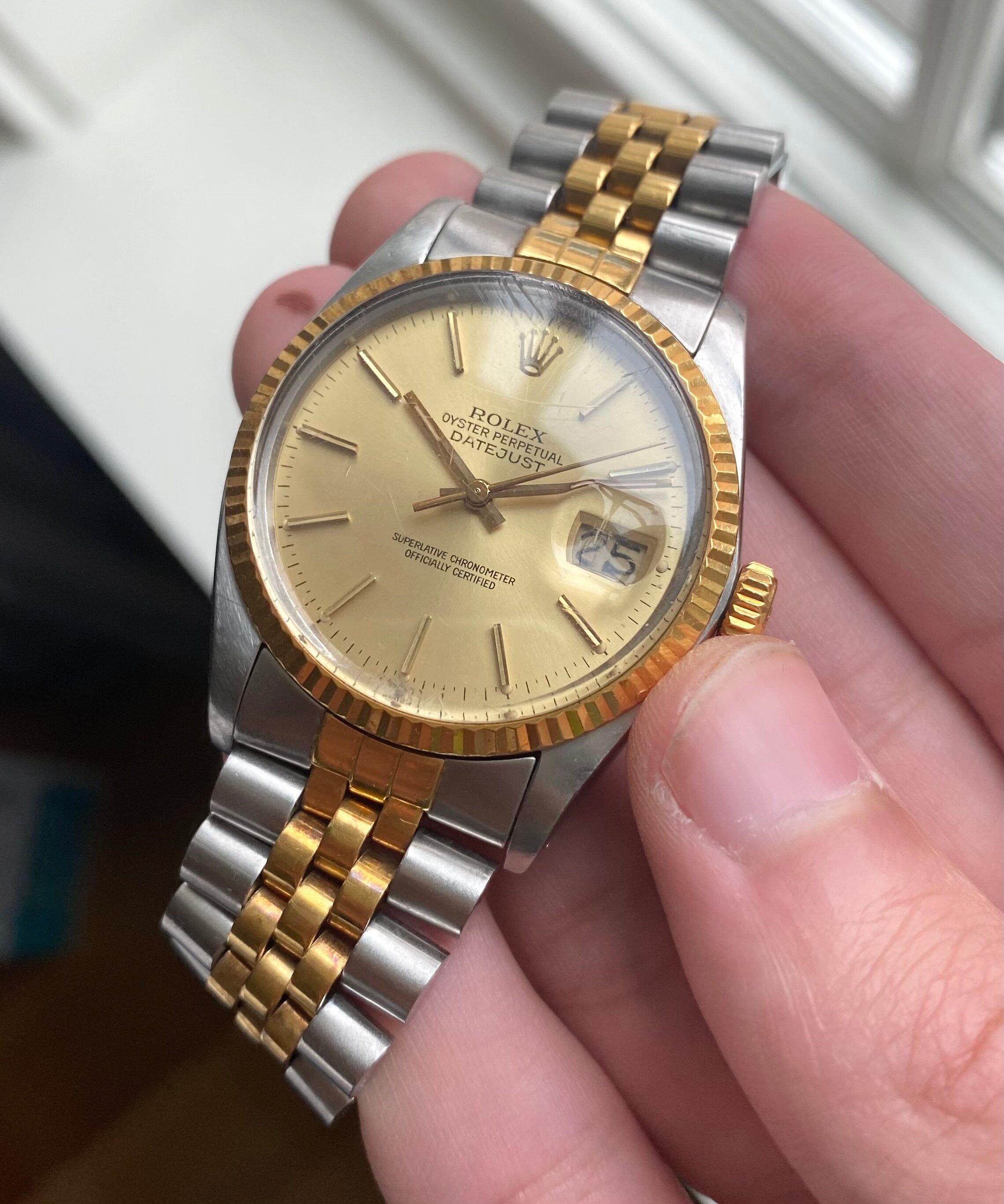 Rolex Datejust ref. 16014 — Two-tone