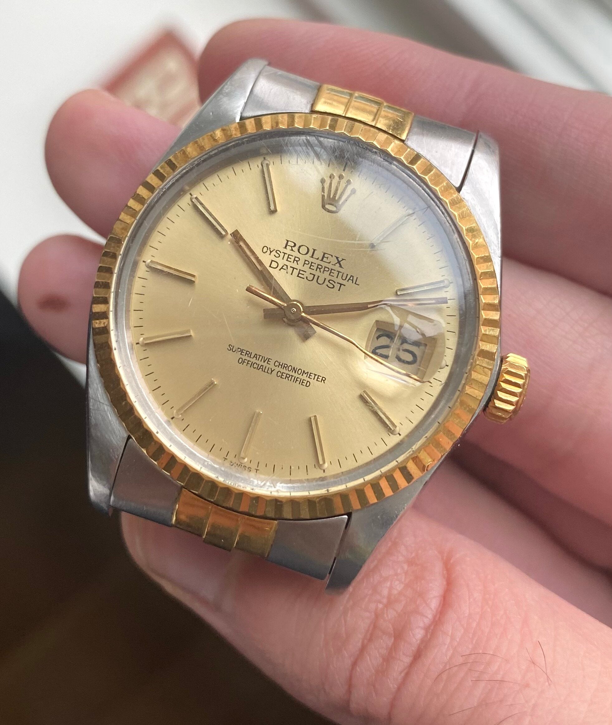 Rolex Datejust ref. 16014 — Two-tone