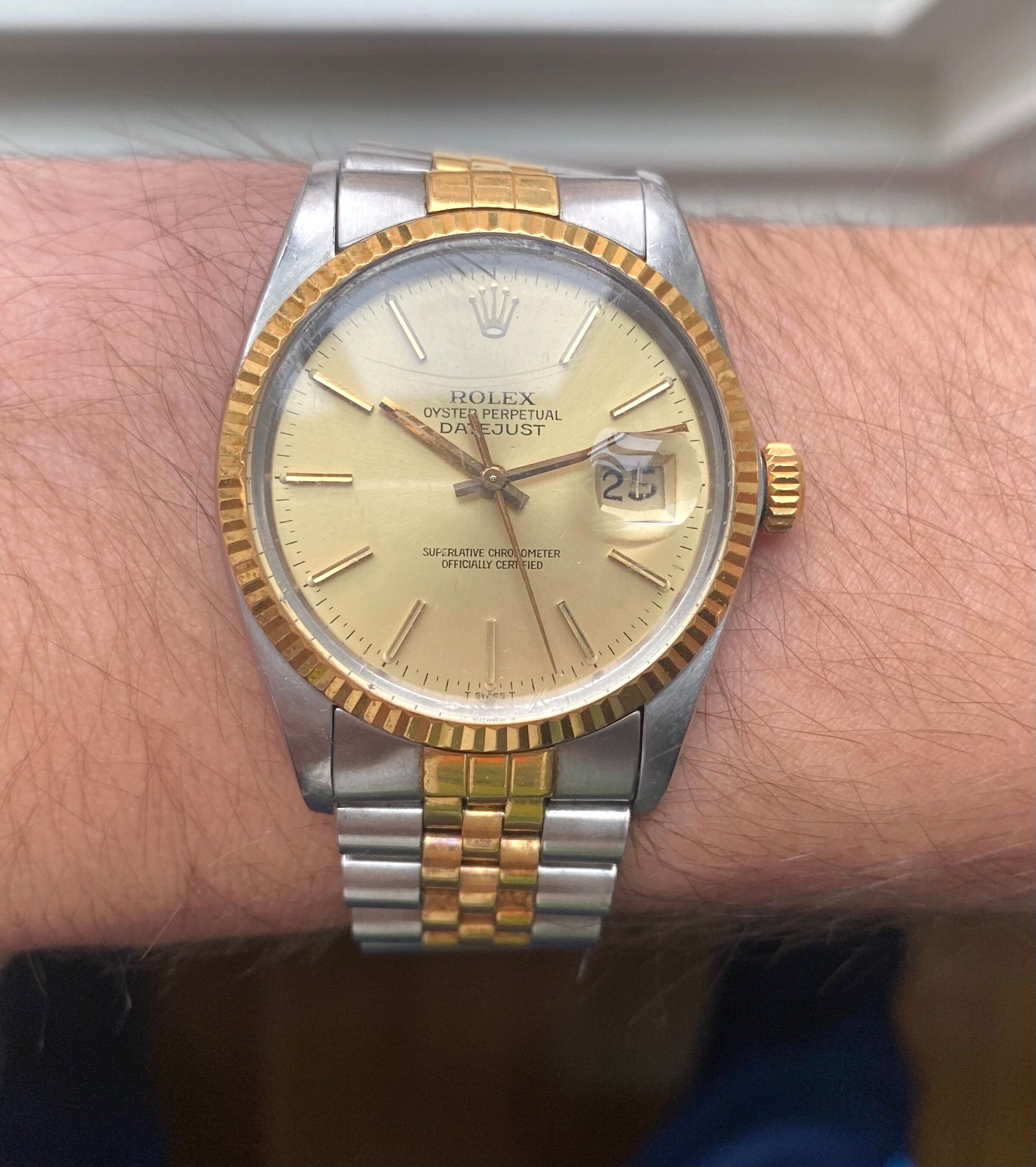 Rolex Datejust ref. 16014 — Two-tone