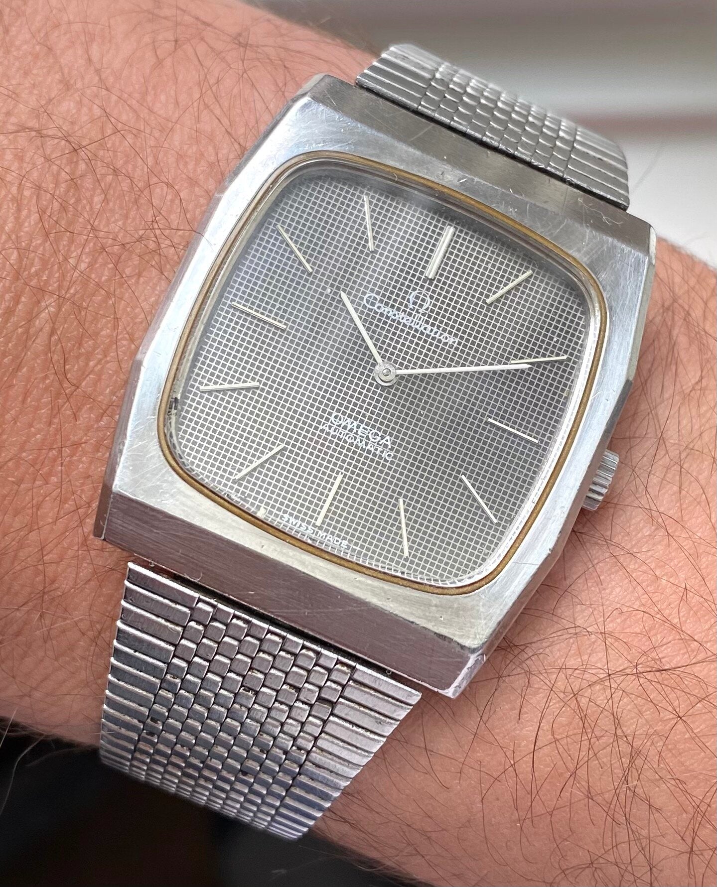 Omega Constellation — Grey Waffle