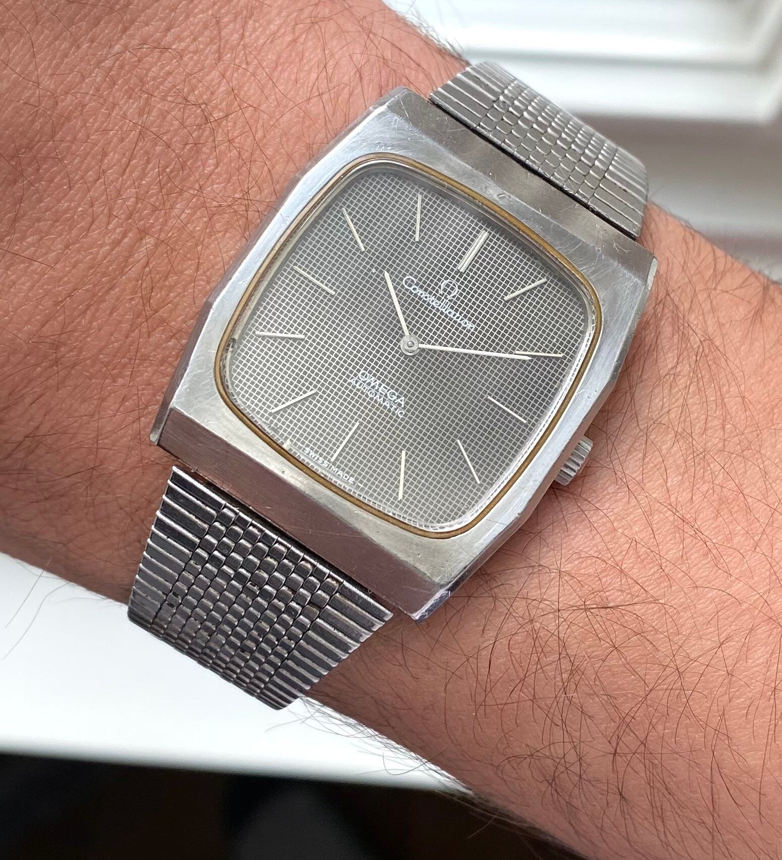 Omega Constellation — Grey Waffle