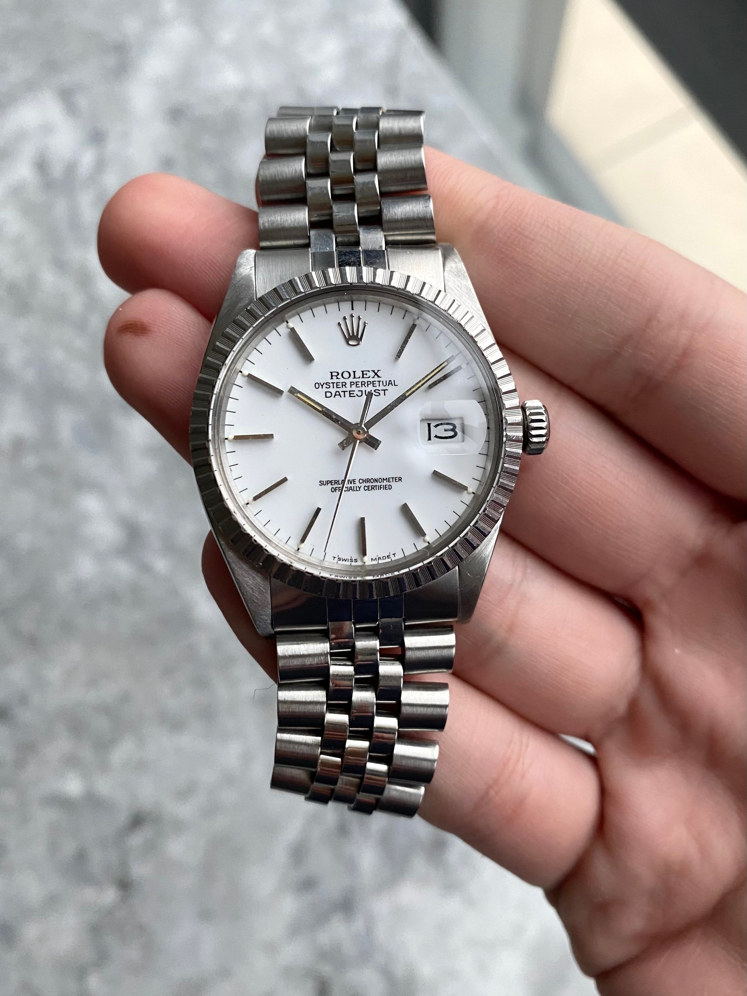 Rolex Datejust 16030 - Matte White.