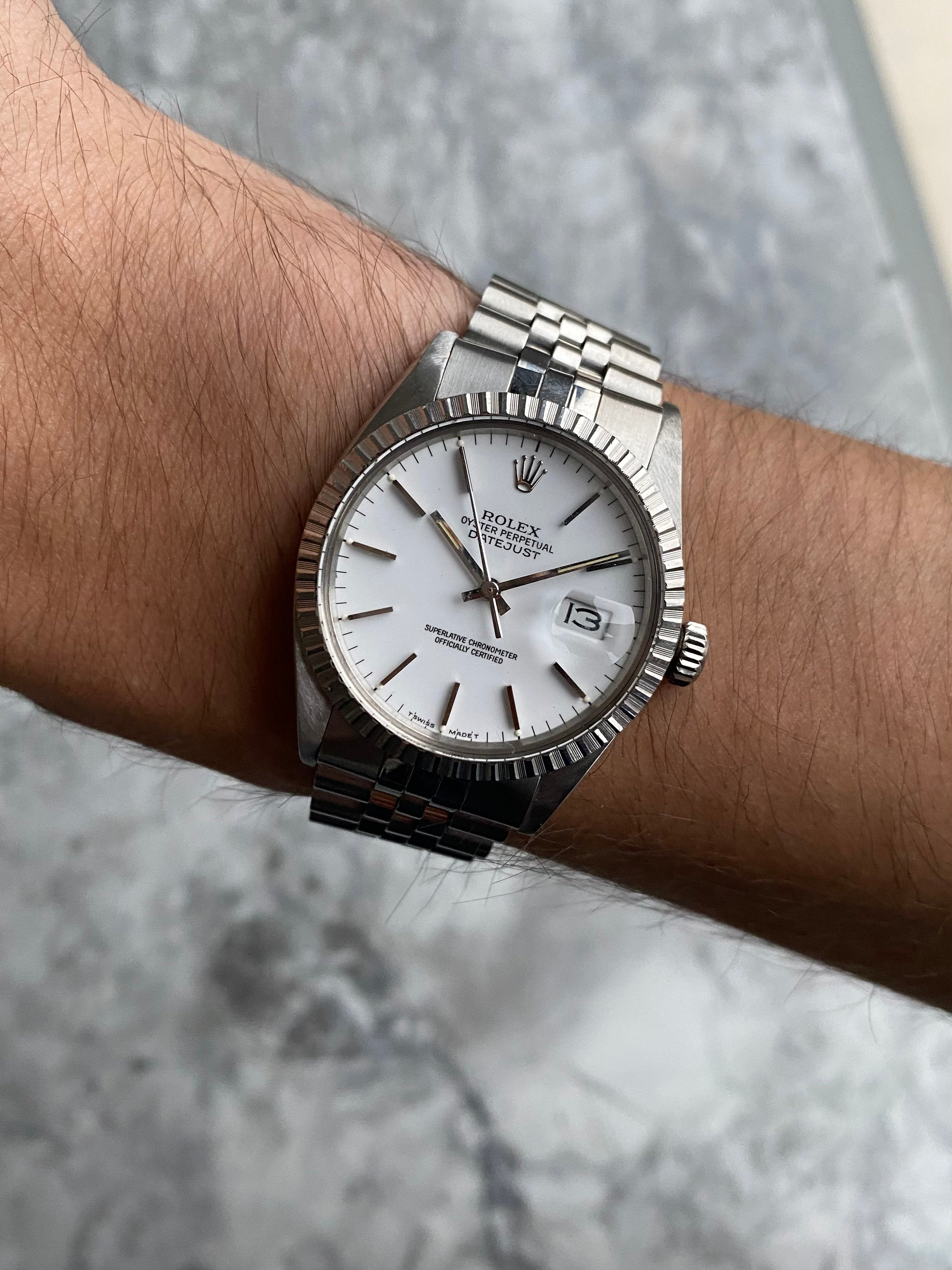 Rolex Datejust 16030 - Matte White.