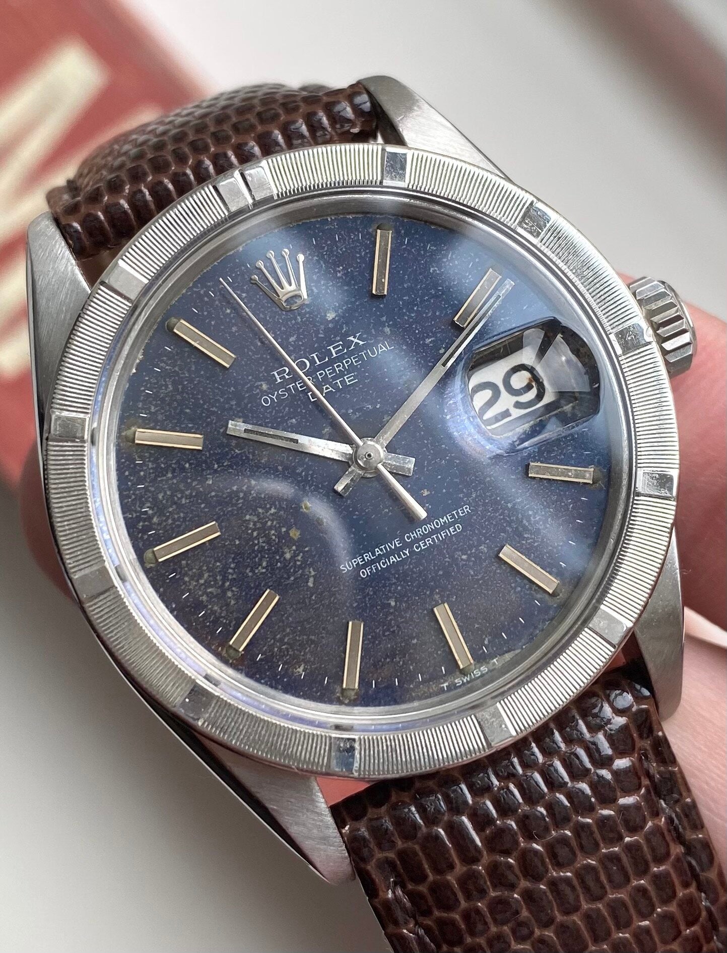 Rolex Oyster Perpetual Date ref. 1501 — Blue Mosaic Dial