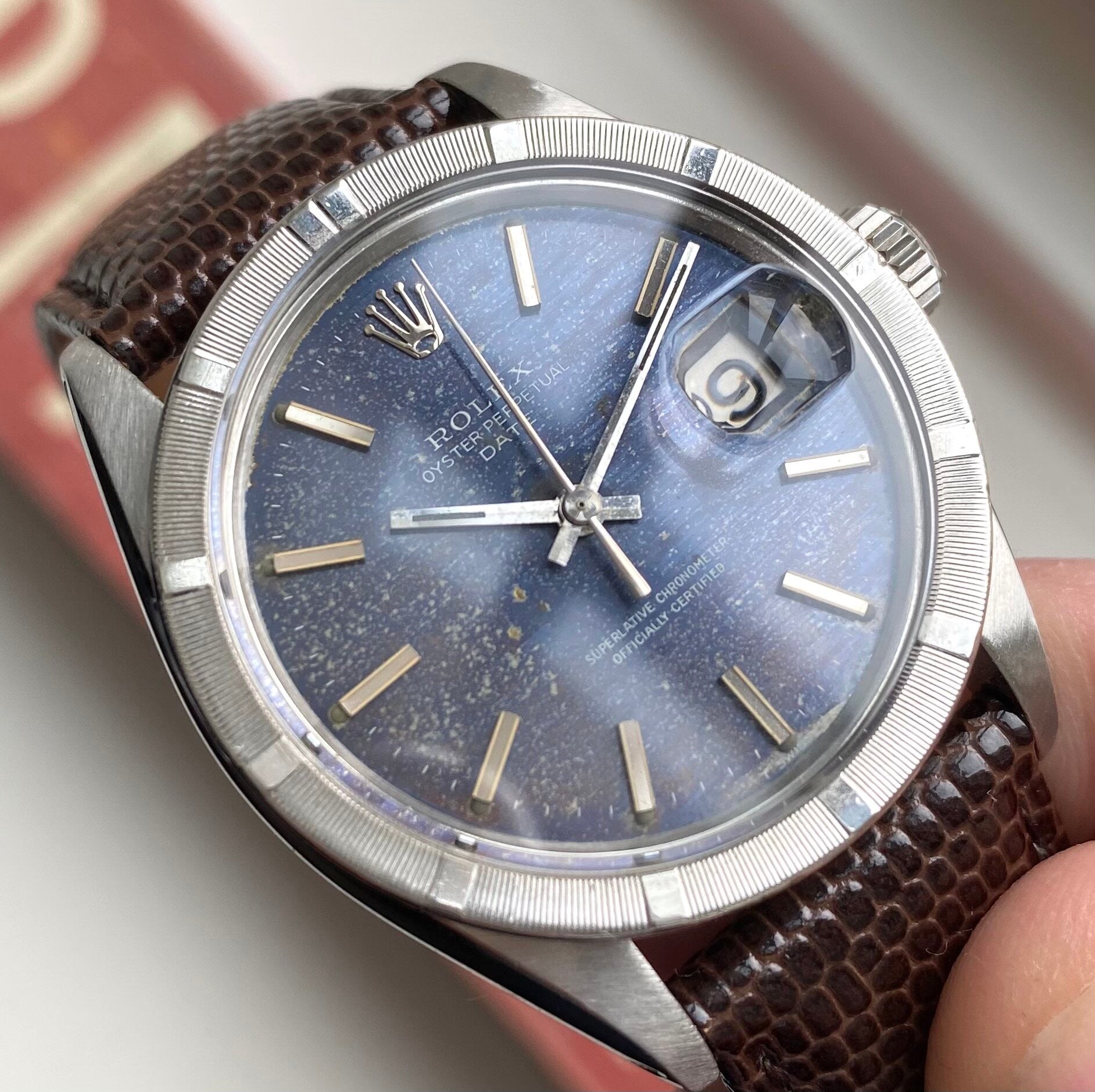 Rolex Oyster Perpetual Date ref. 1501 — Blue Mosaic Dial