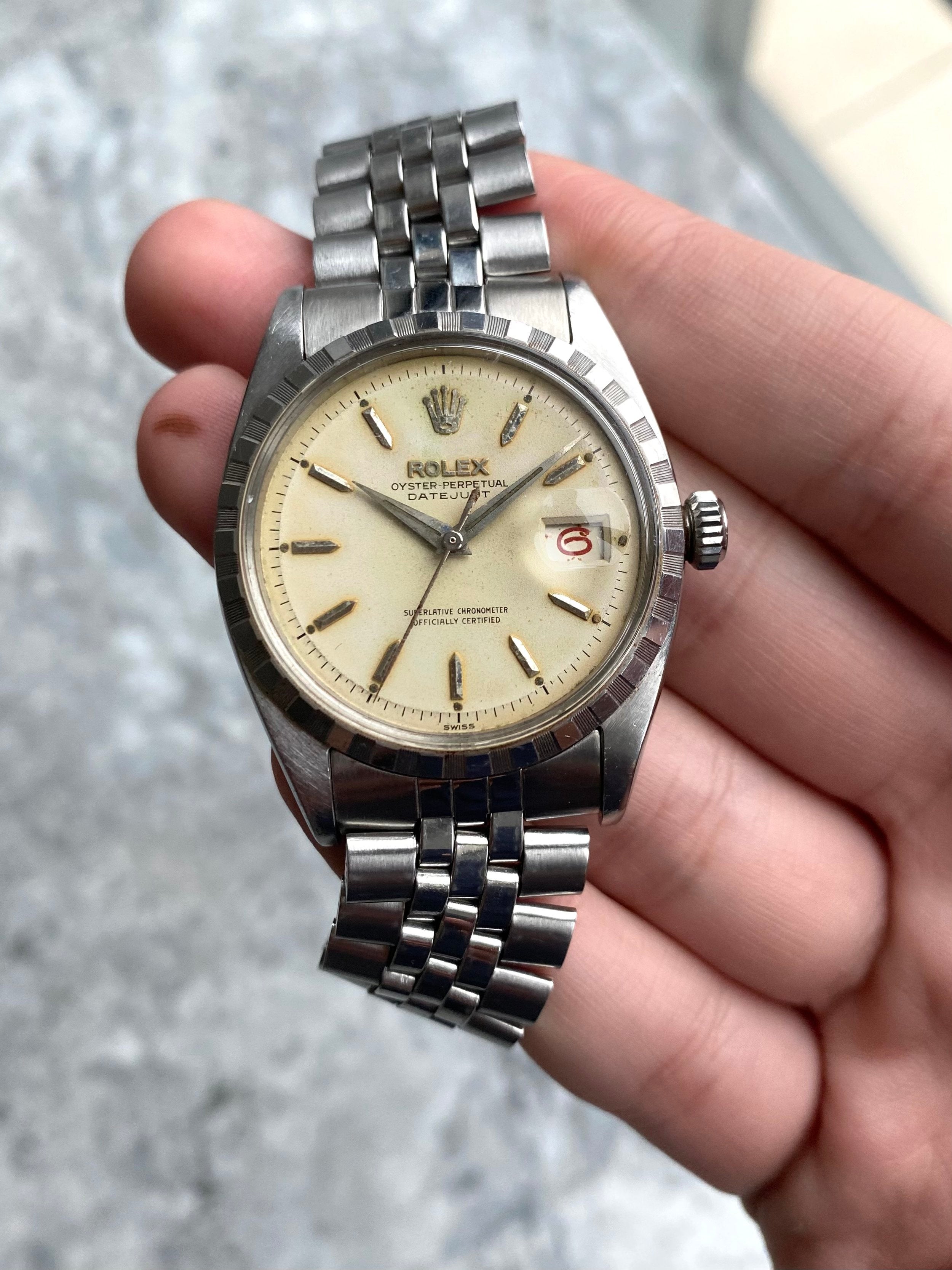 Rolex Datejust 6605 - Cream Dial.