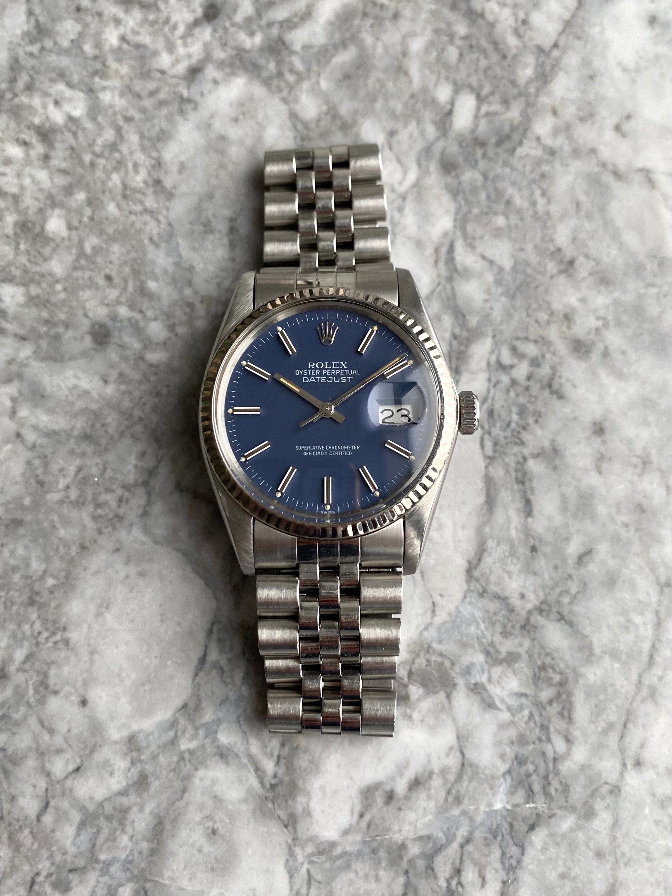 Rolex Datejust 16014 - Blue Dial w/ Papers.