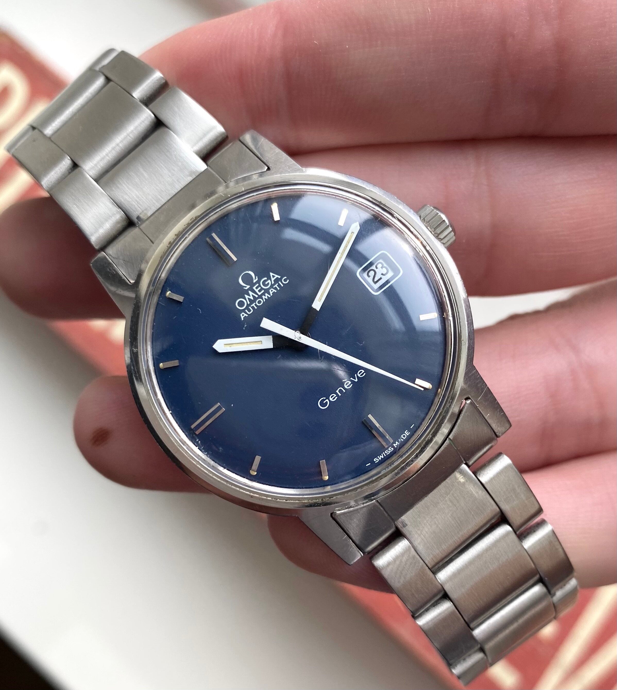 Omega Geneve — Matte Blue Dial