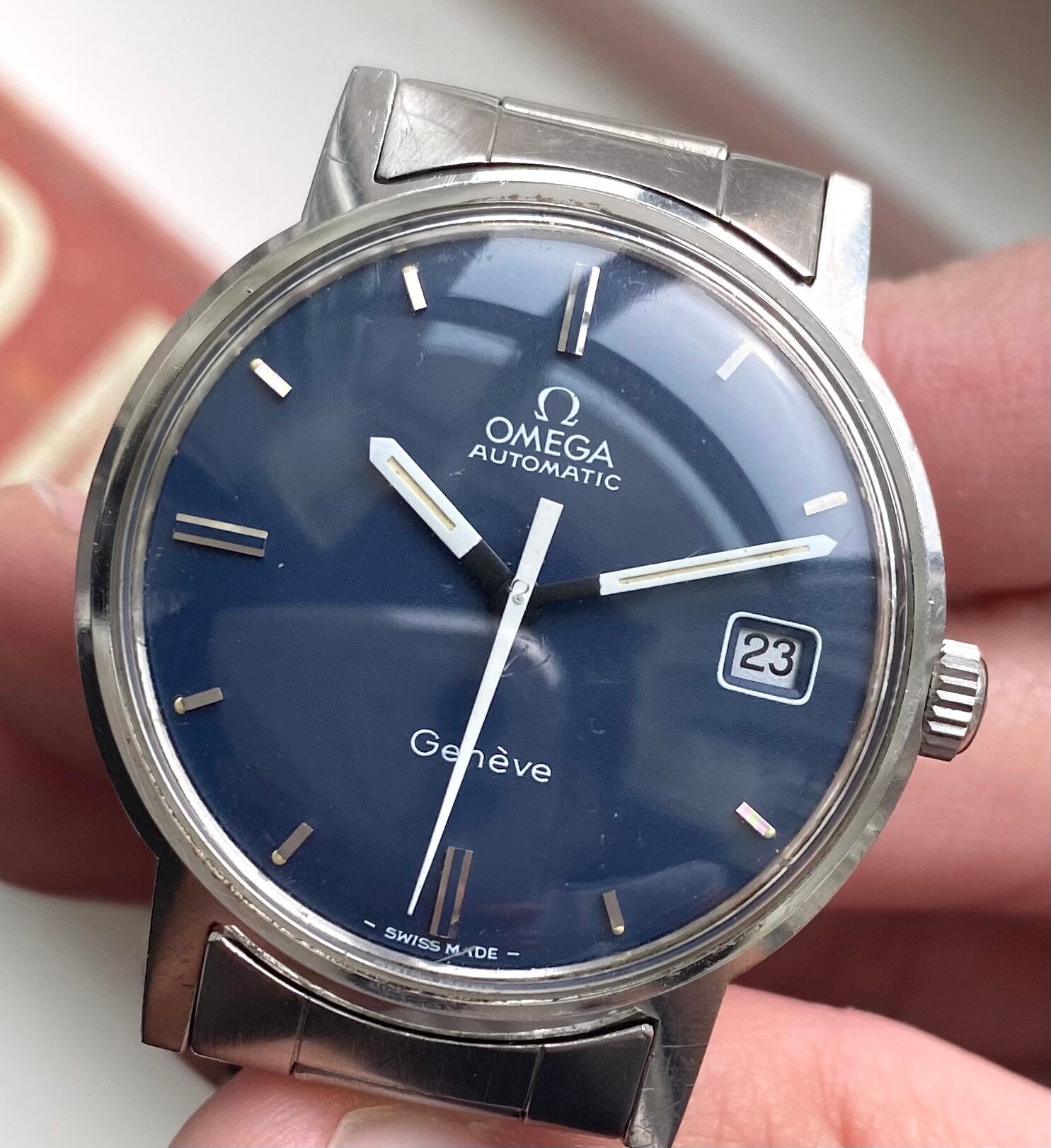 Omega Geneve — Matte Blue Dial