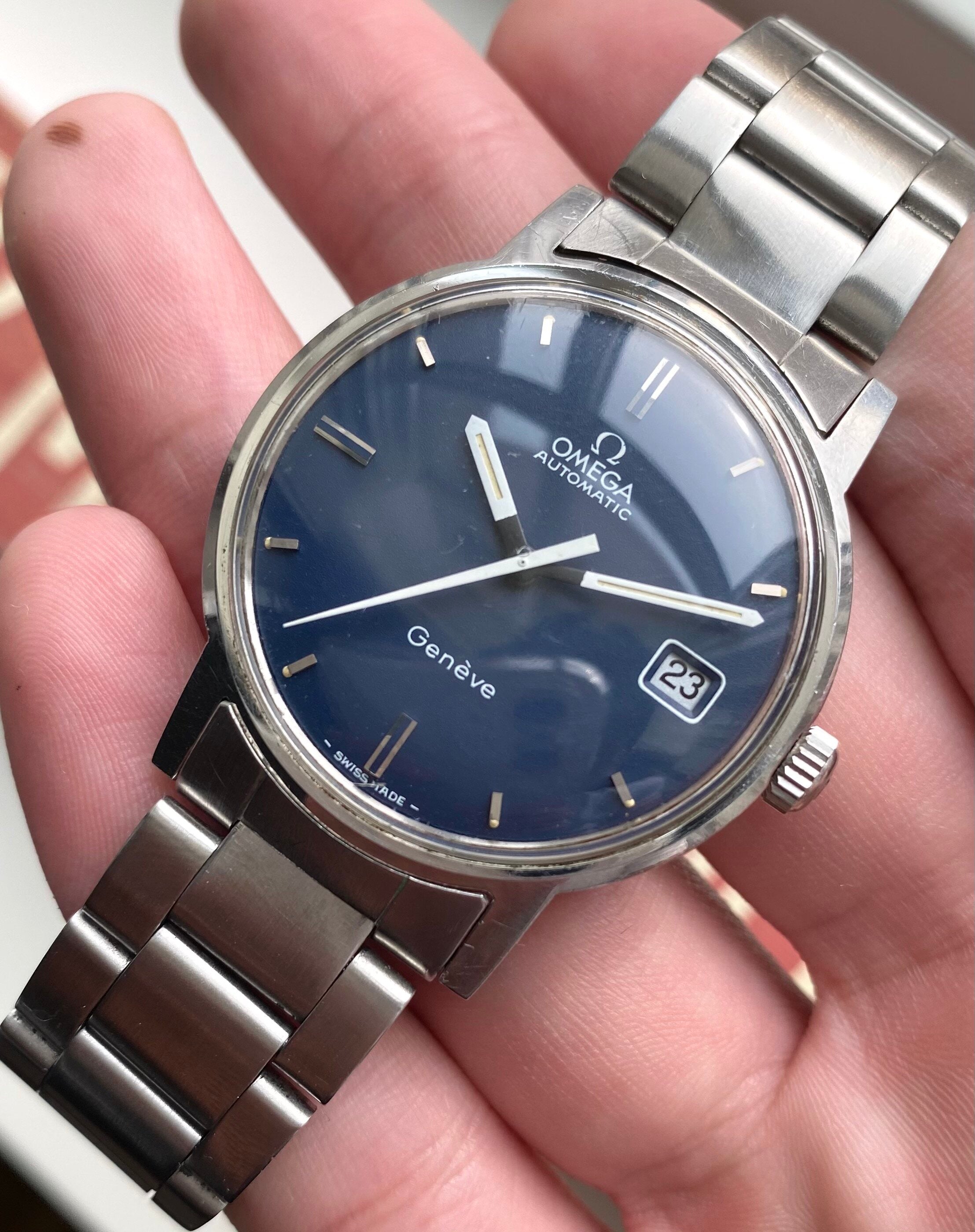 Omega Geneve — Matte Blue Dial