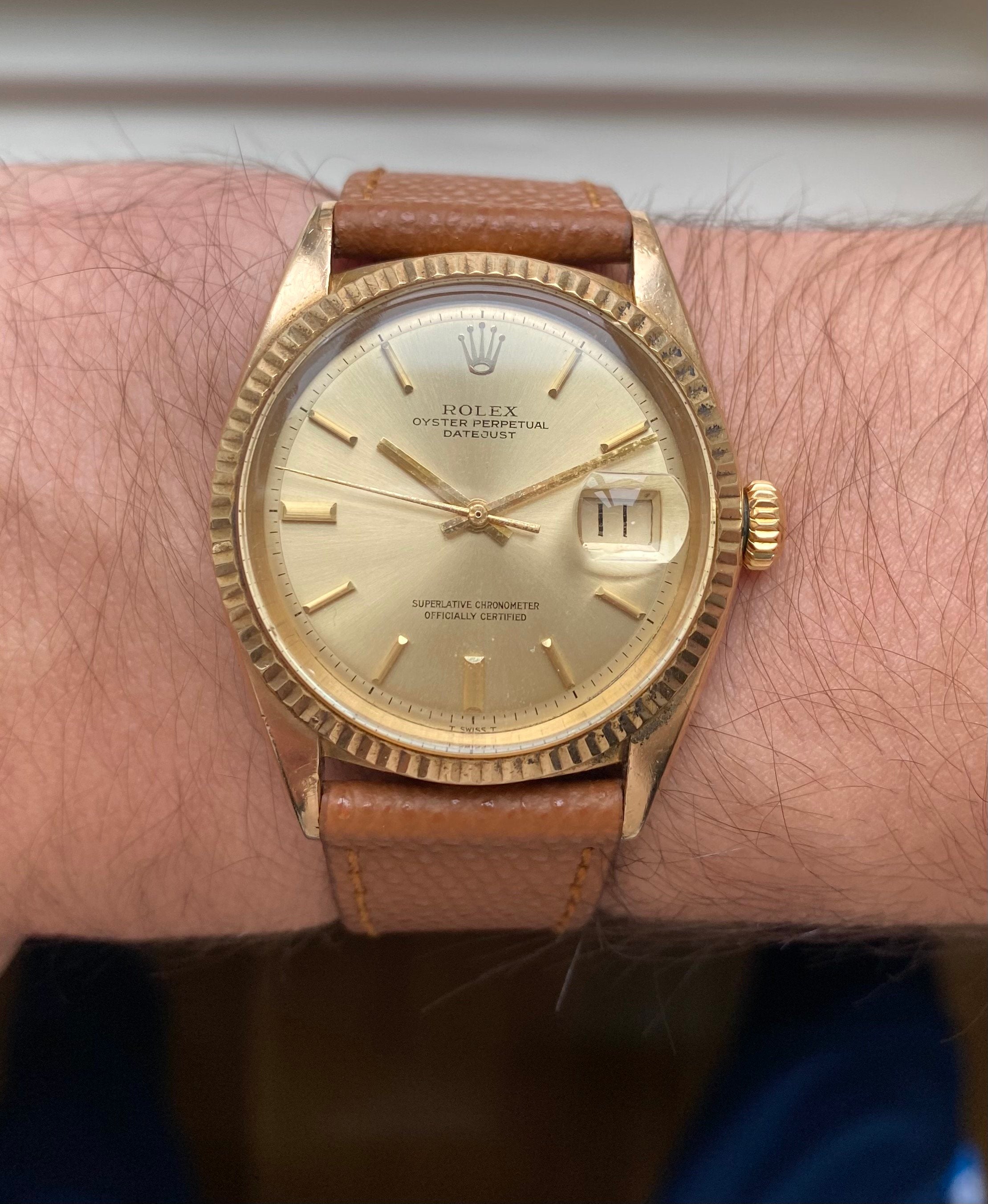 Rolex Datejust ref. 1601 — 18k Yellow Gold