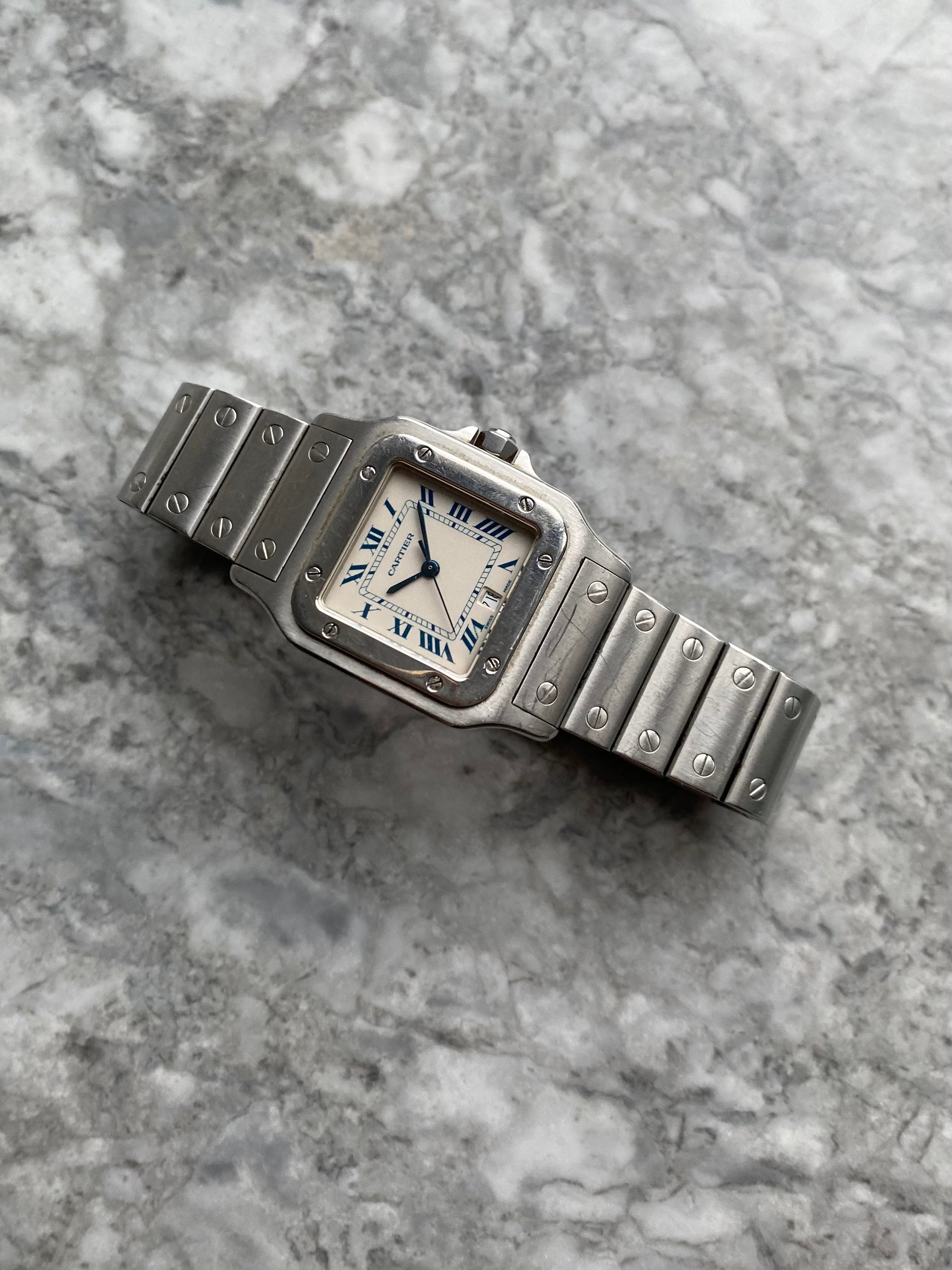 Cartier Santos 1564 - Blue Roman numerals.