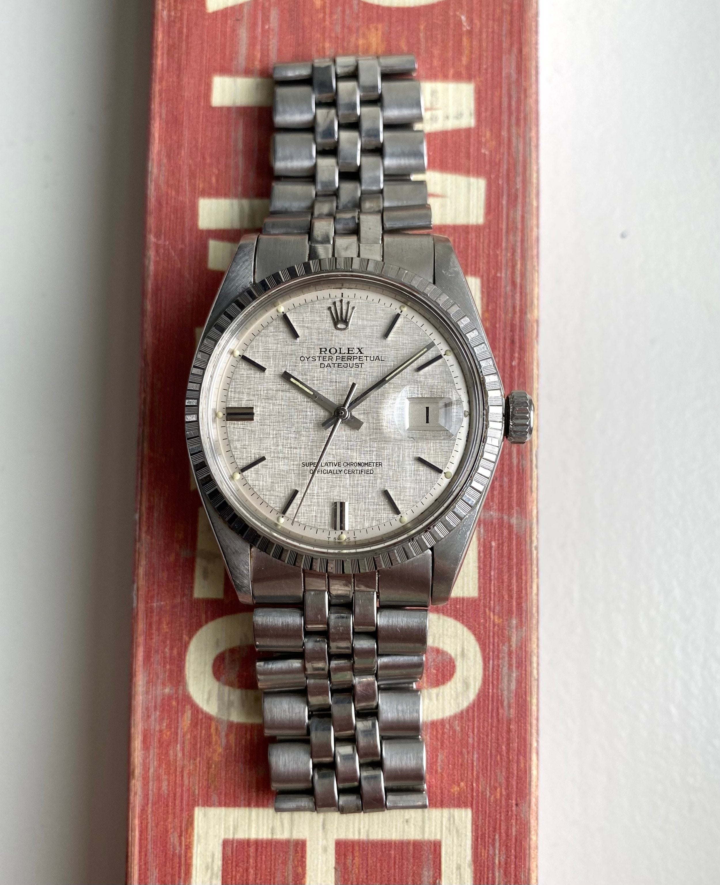 Rolex Datejust ref. 1603 — Silver Linen Dial