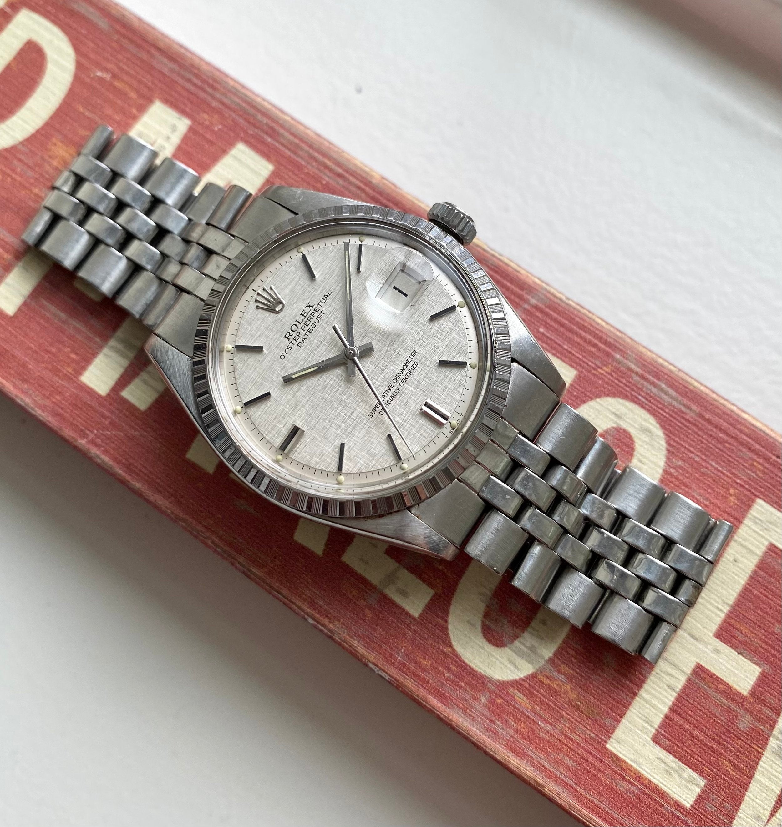 Rolex Datejust ref. 1603 — Silver Linen Dial