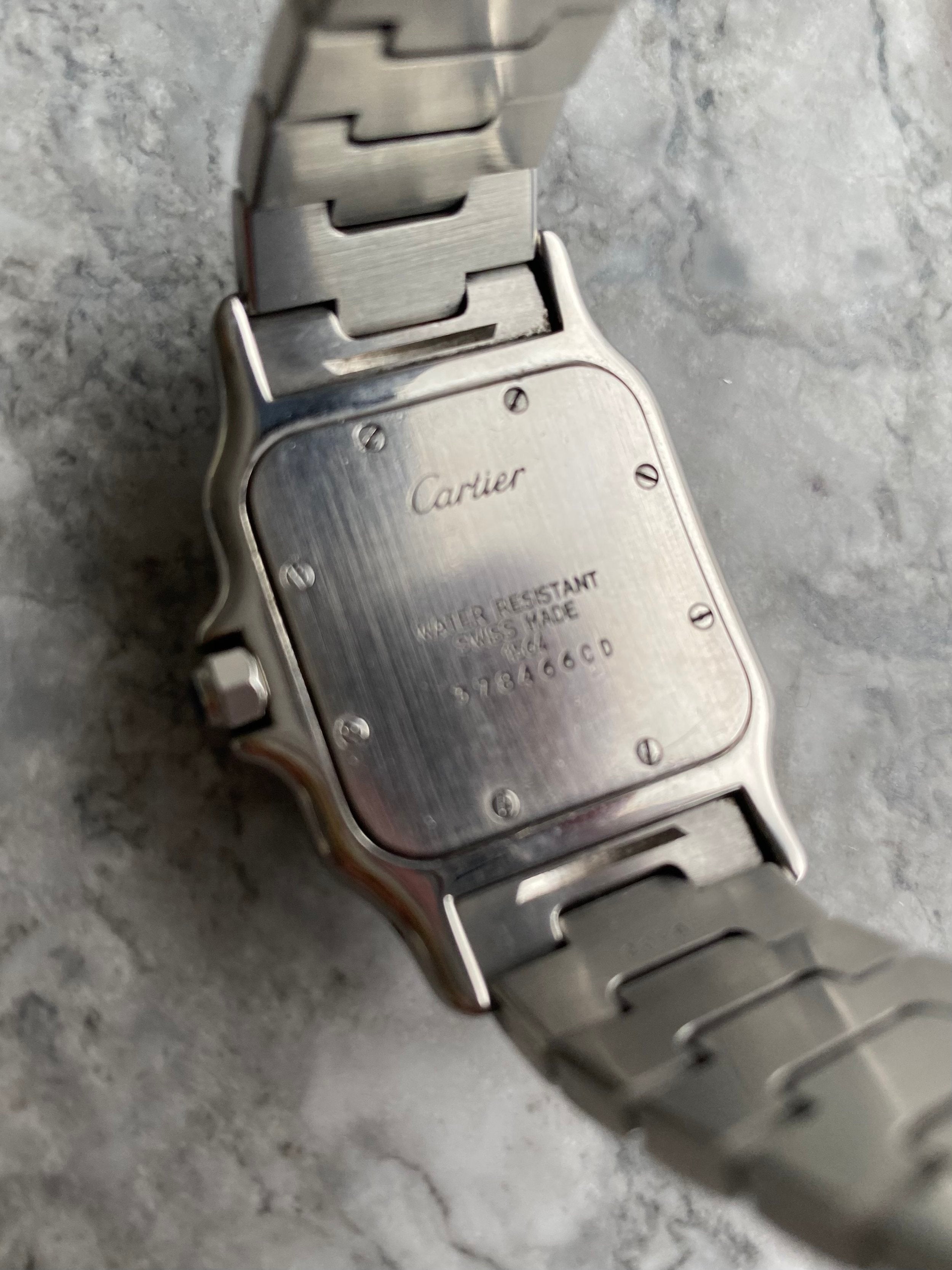 Cartier Santos 1564 - Blue Roman numerals.