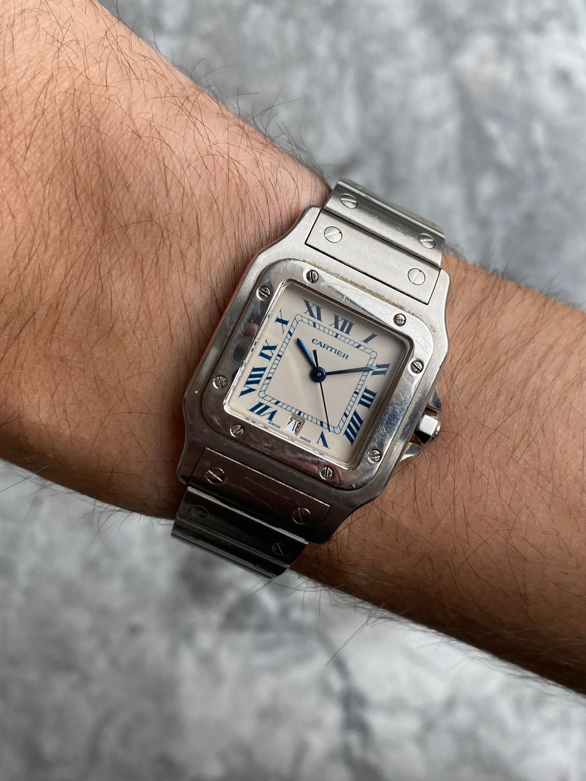 Cartier Santos 1564 - Blue Roman numerals.