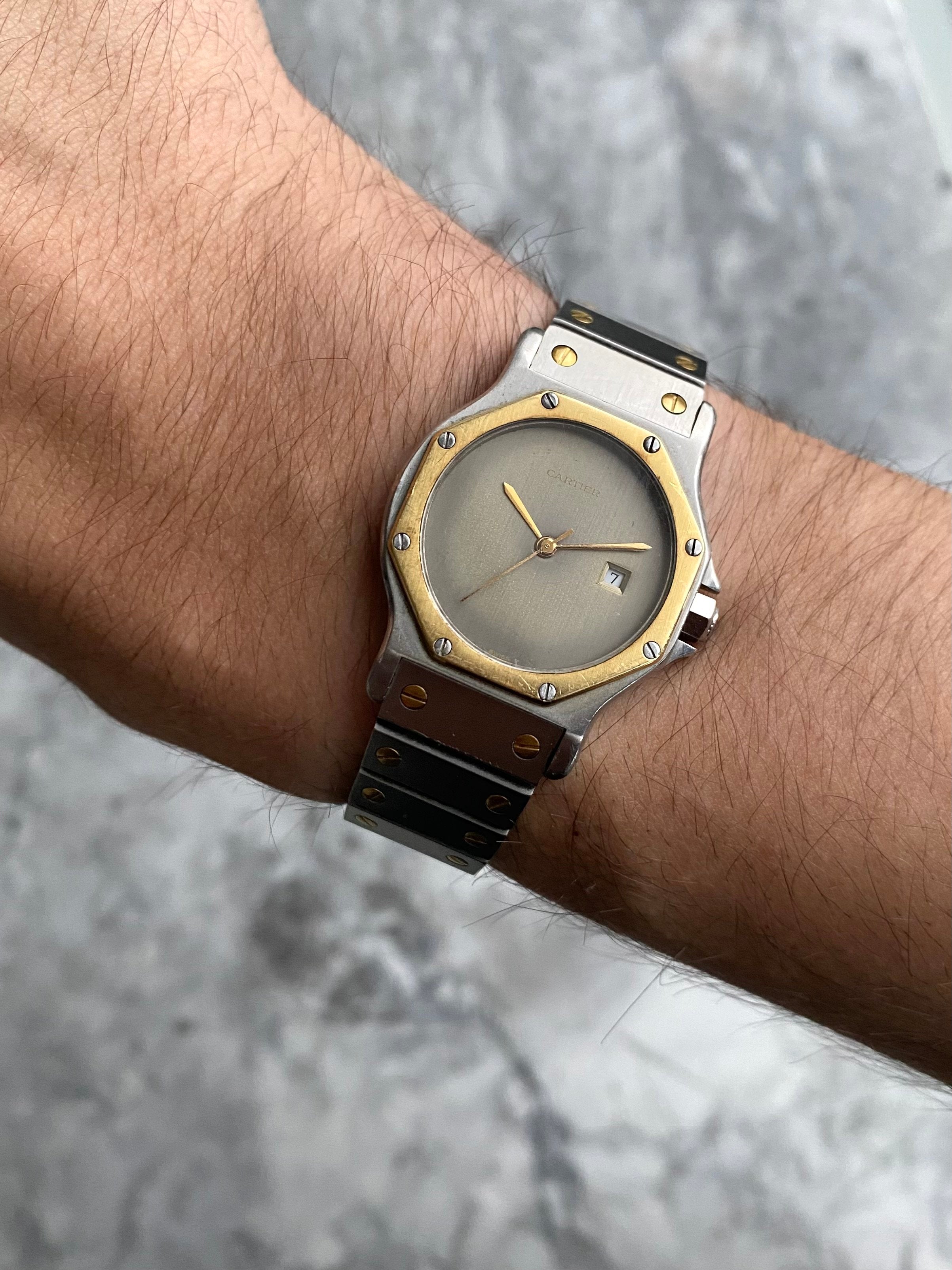 Cartier Octagon - Two Tone Grey.