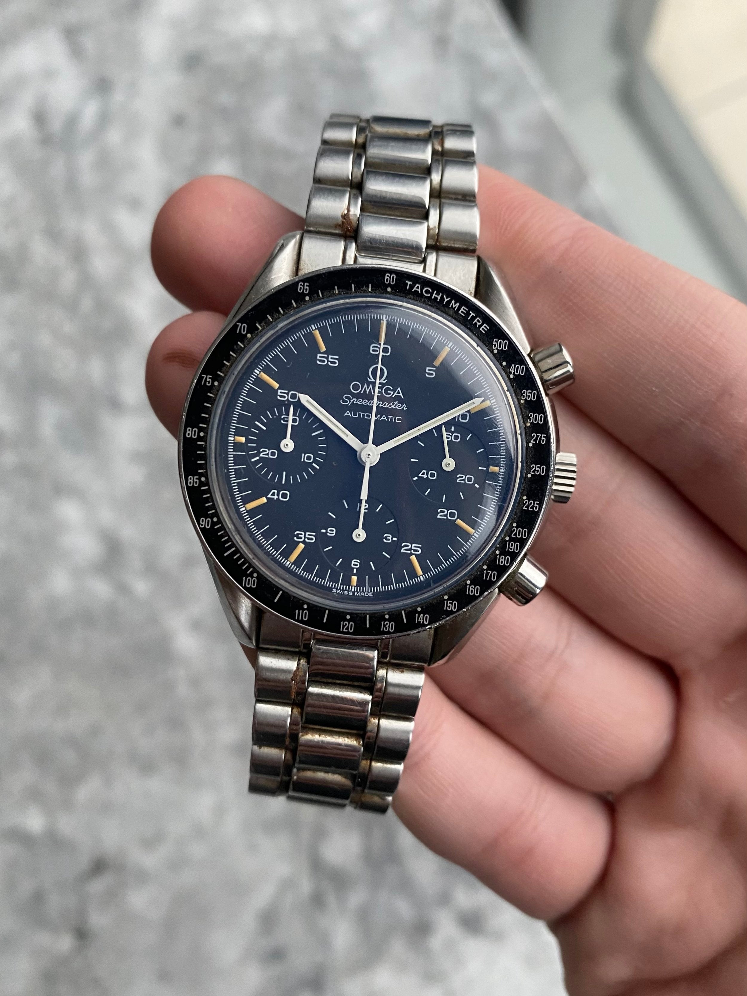 Omega Speedmaster Reduced - “Blue hue”.