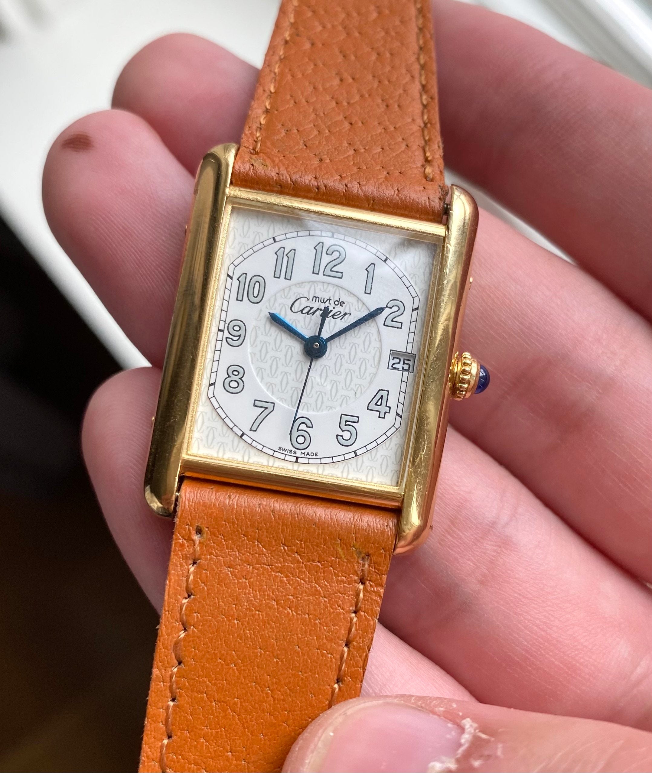 Cartier Tank ref. 2413 — White Arabic Numerals